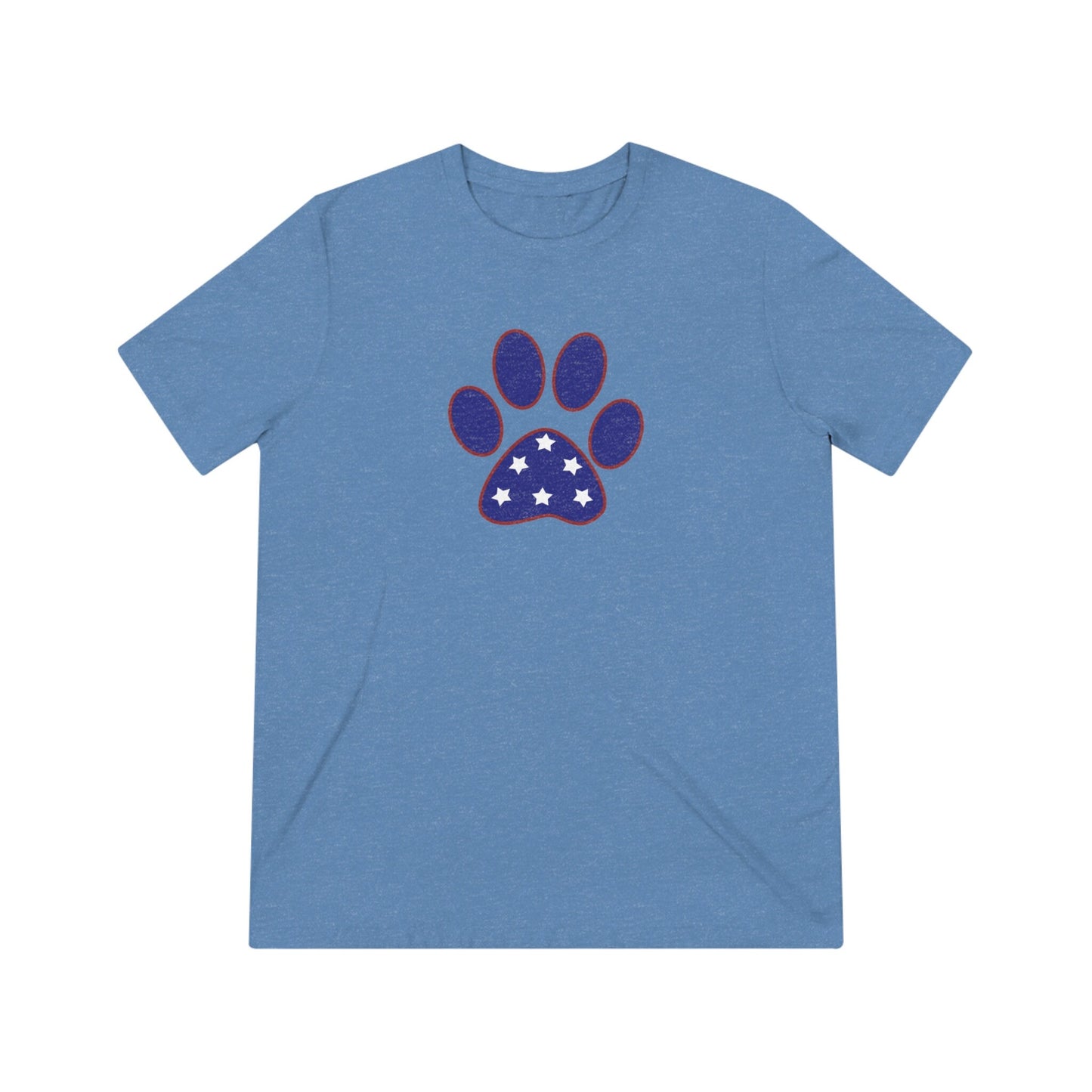Unisex Paw Print Triblend Tee-Shirts