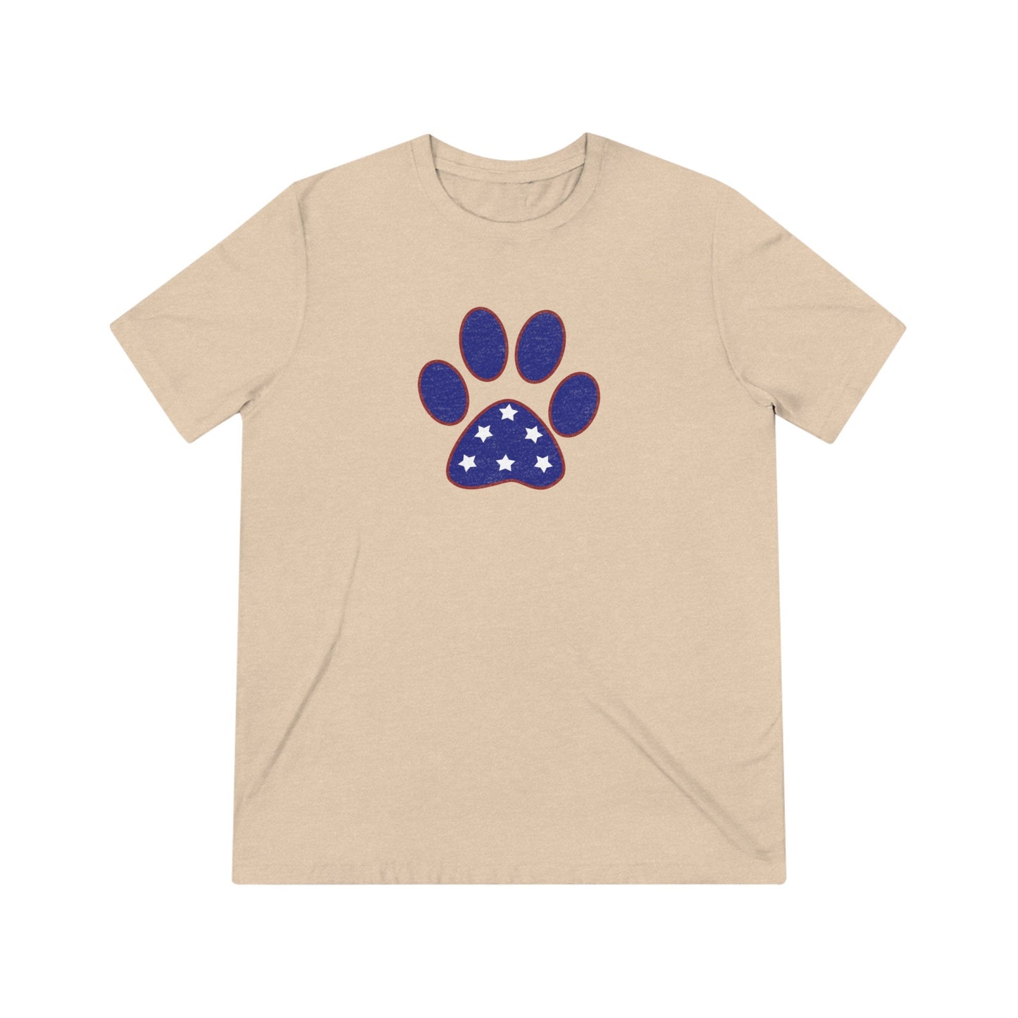 Unisex Paw Print Triblend Tee-Shirts