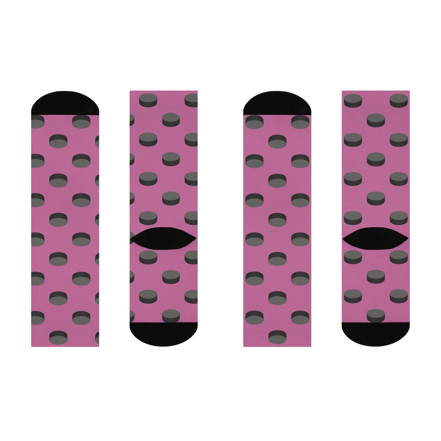 Cushioned Crew Socks Hockey Theme Socks