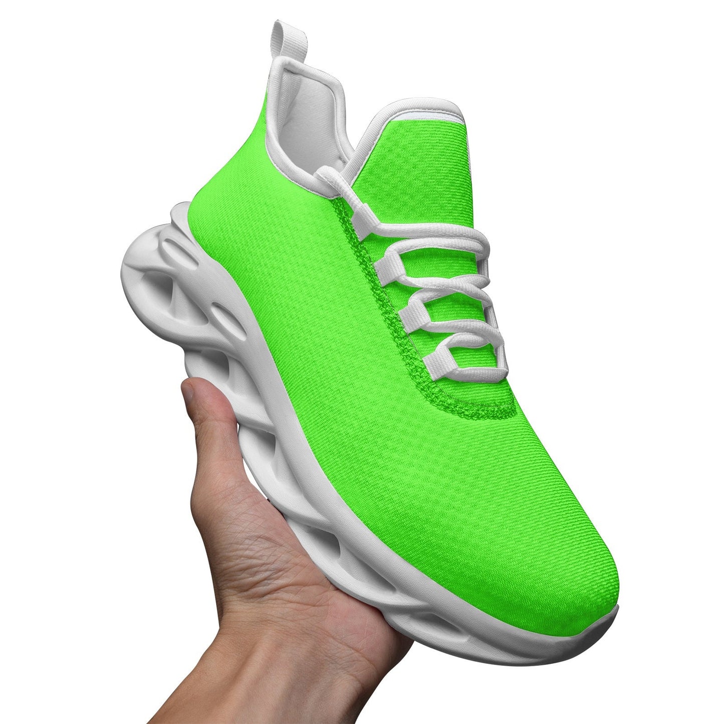 Bright Green Sneakers Unisex Bounce Mesh Knit Sneakers