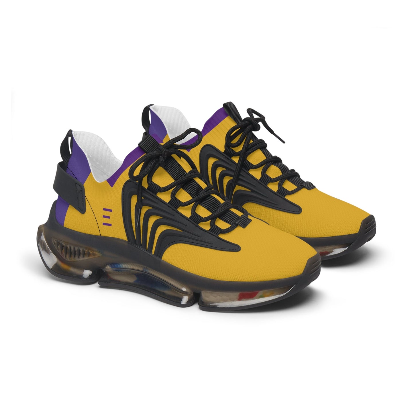 Women's Yellow and Purple Sneakers