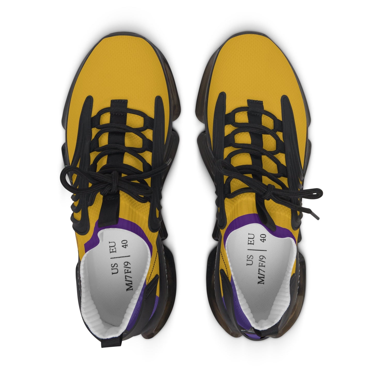 Women's Yellow and Purple Sneakers