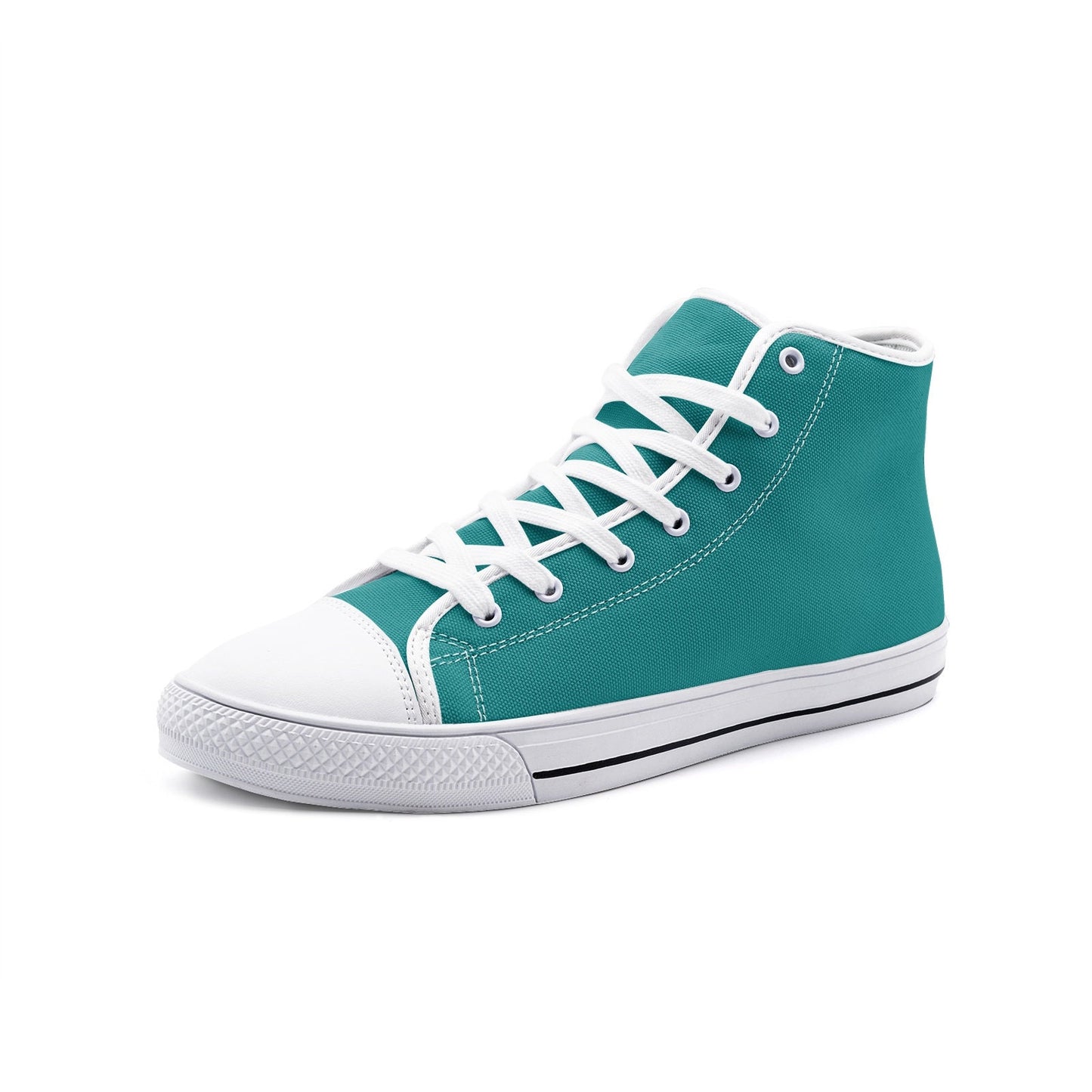 Teal High Top Sneakers Canvas Shoes Unisex