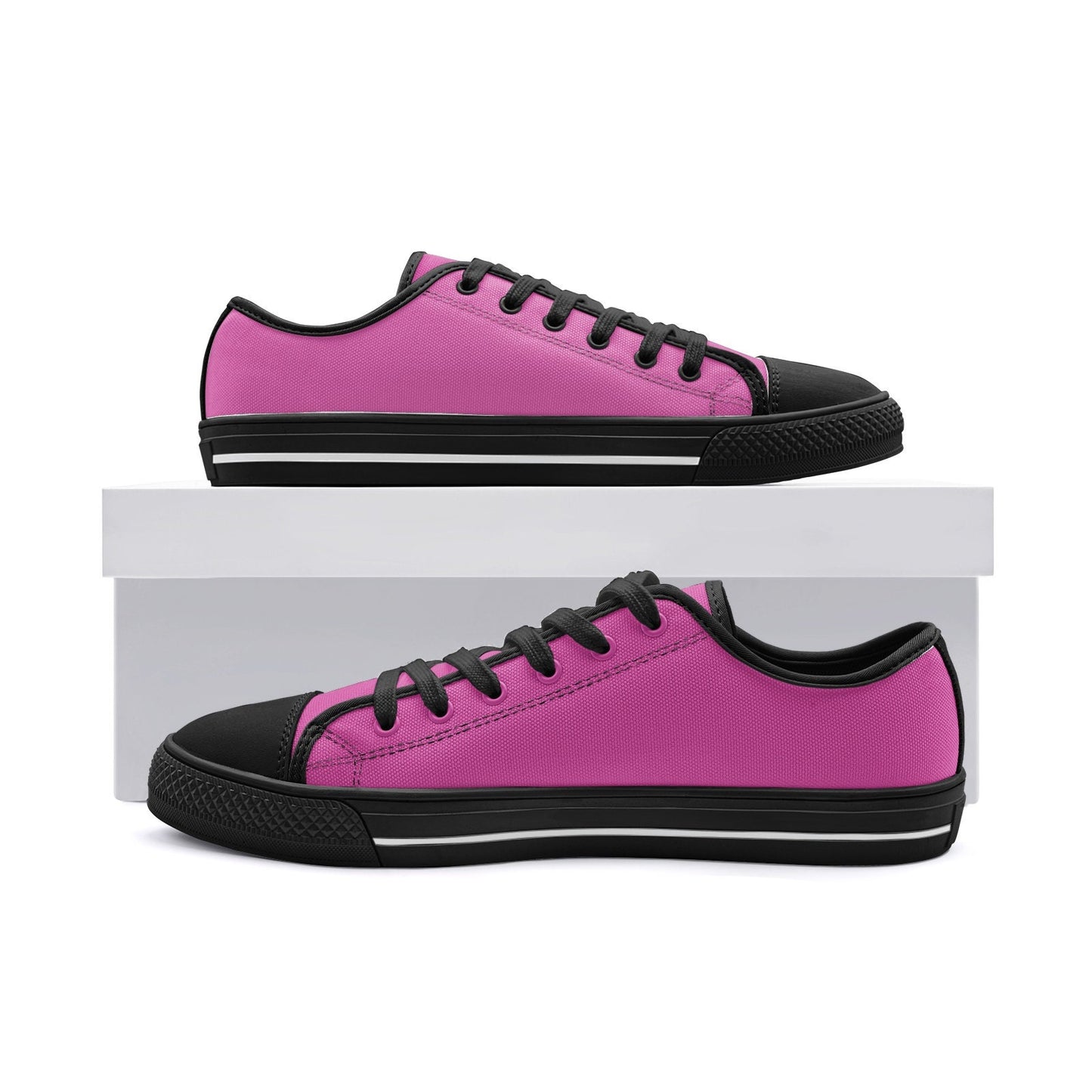 Pink Sneakers Unisex Low Top Canvas Shoes