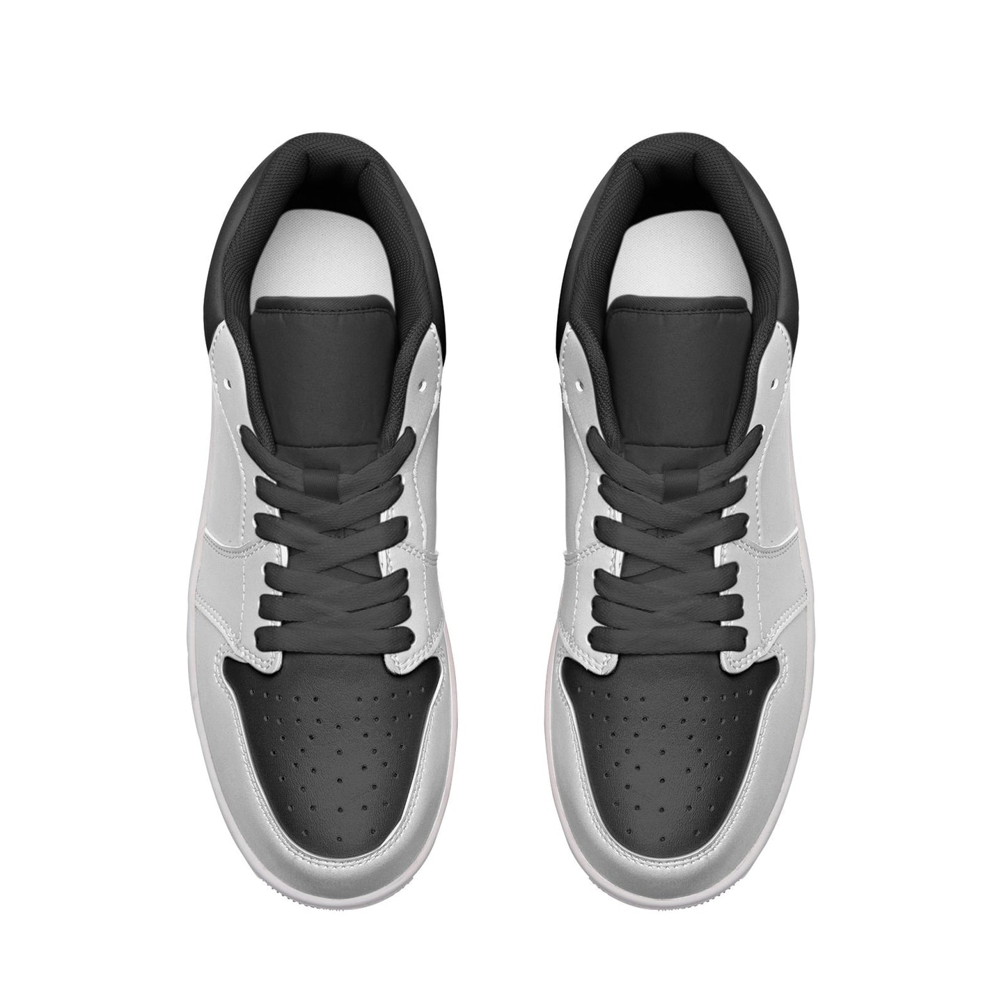 Black and White Sneakers Unisex Low Top Leather Sneakers