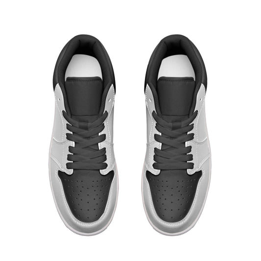 Black and White Sneakers Unisex Low Top Leather Sneakers