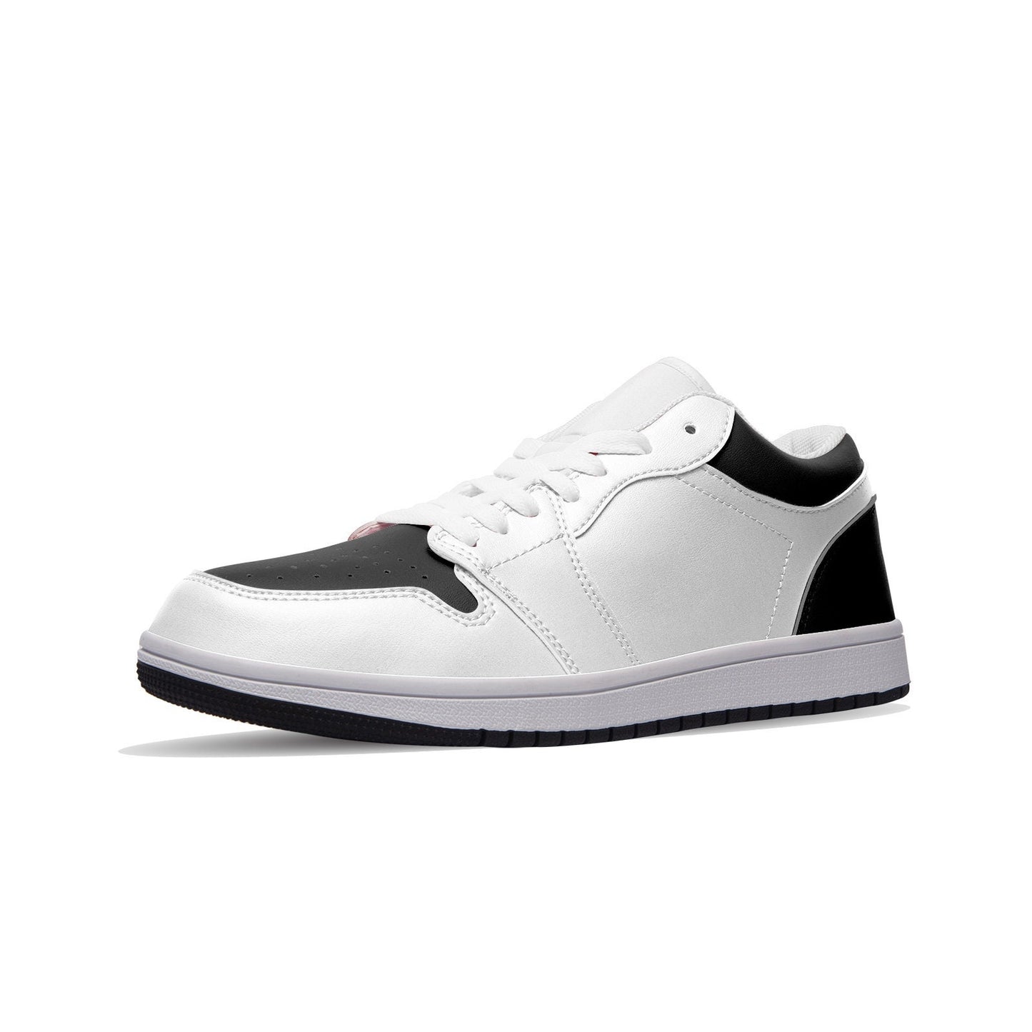 Black and White Sneakers Unisex Low Top Leather Sneakers