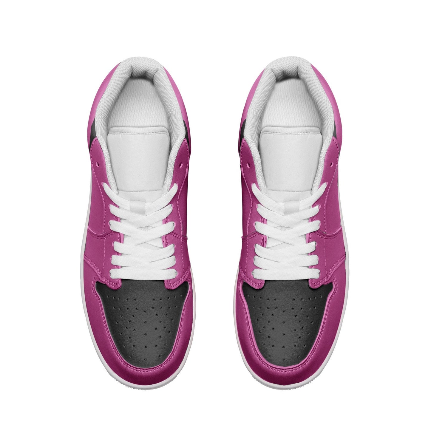 Pink Sneakers Unisex Low Top Leather Sneakers