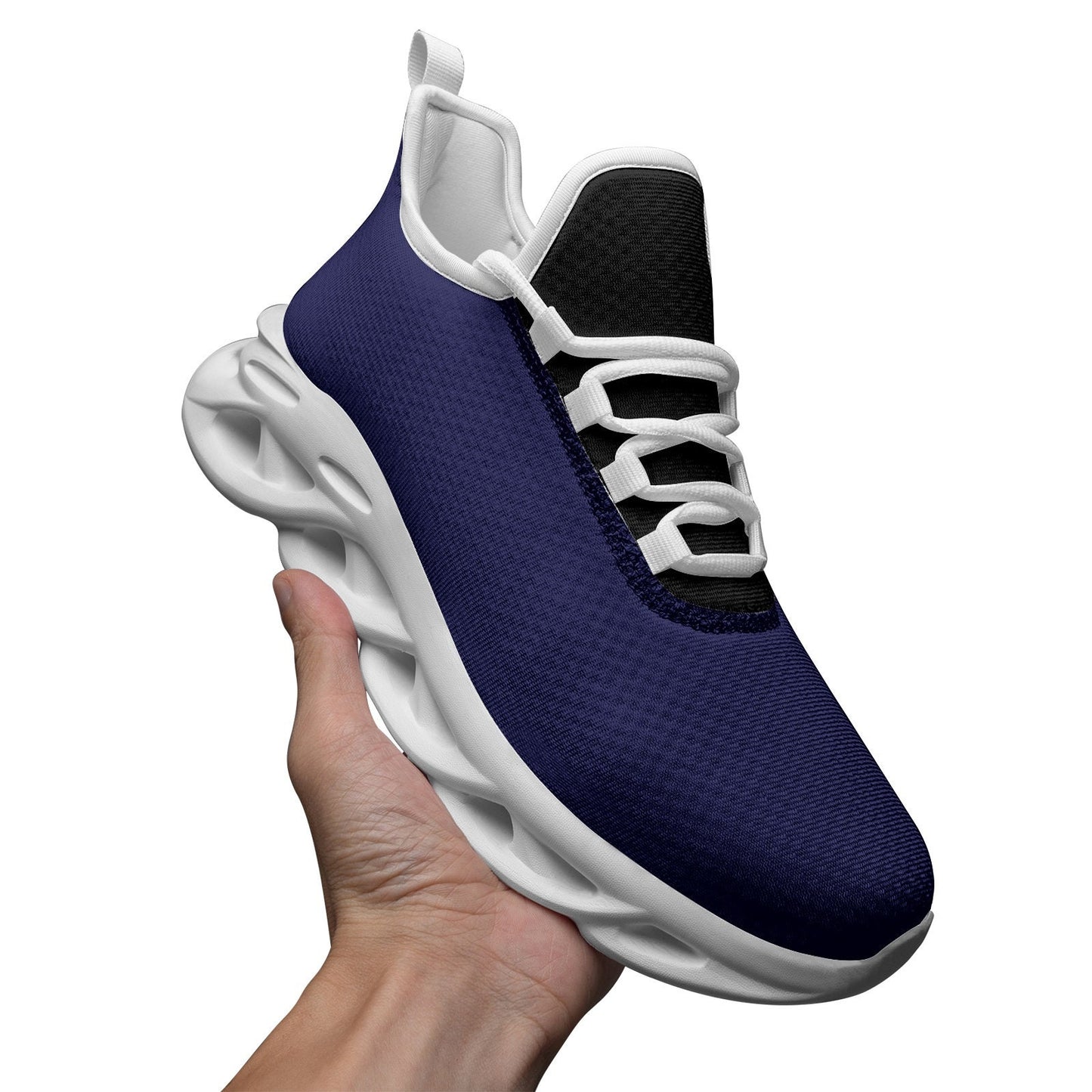 Navy Blue Sneakers Unisex Bounce Mesh Knit Sneakers