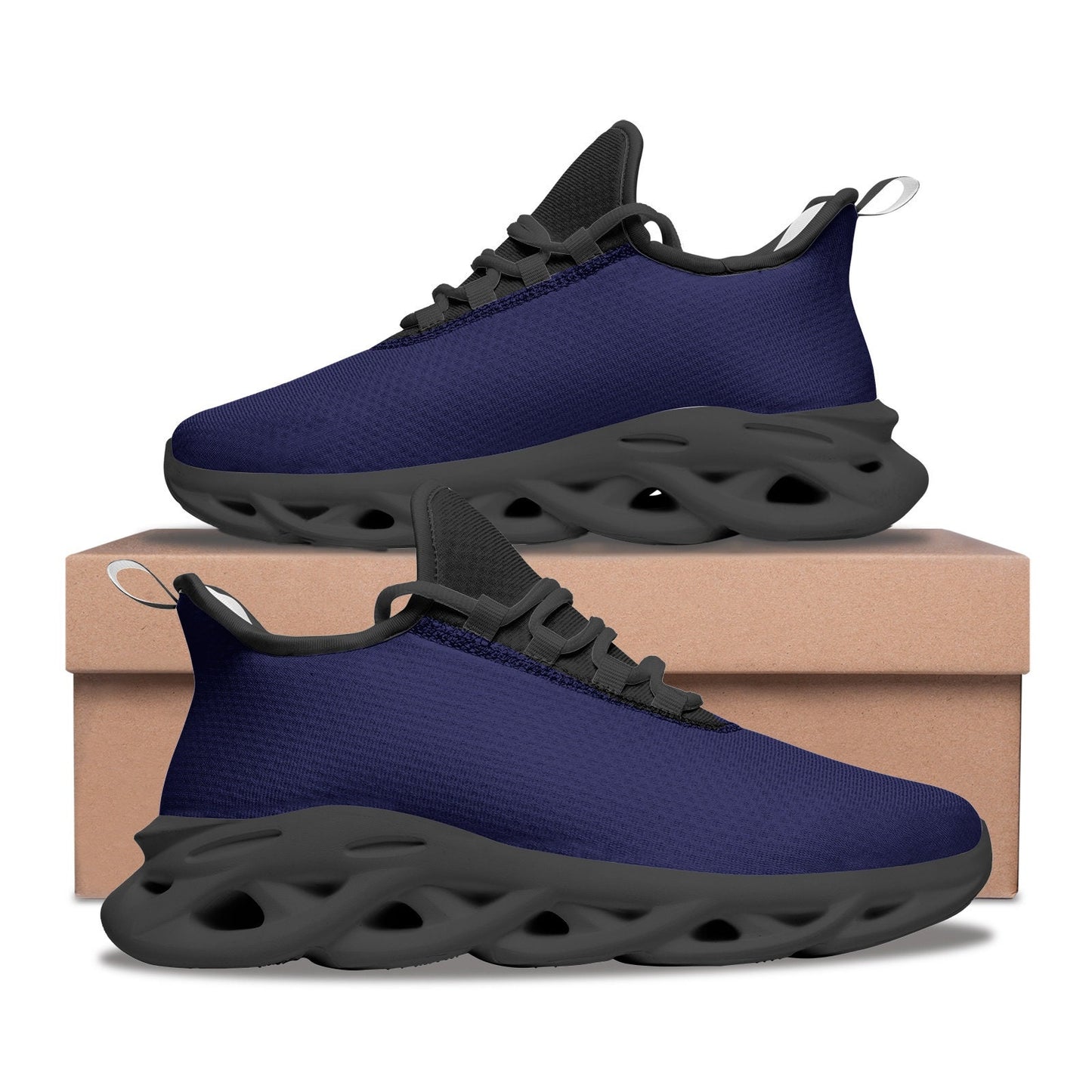 Navy Blue Sneakers Unisex Bounce Mesh Knit Sneakers