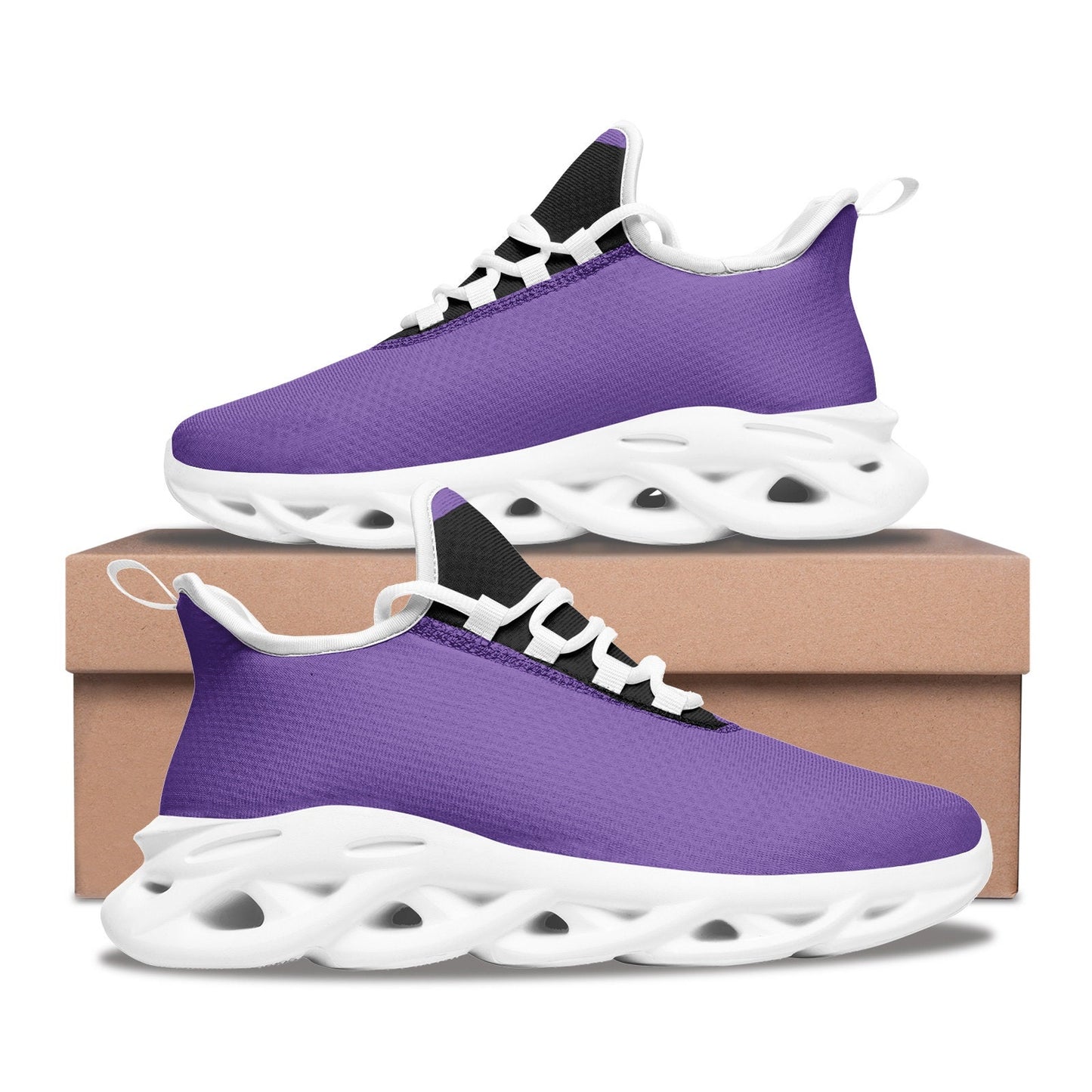 Purple Sneakers Unisex Bounce Mesh Knit Sneakers