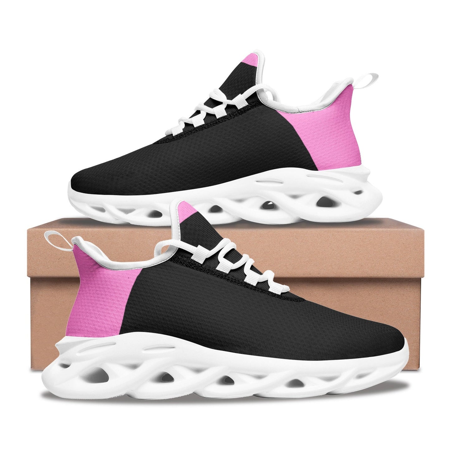 Pink Sneakers Unisex Bounce Mesh Knit Sneakers