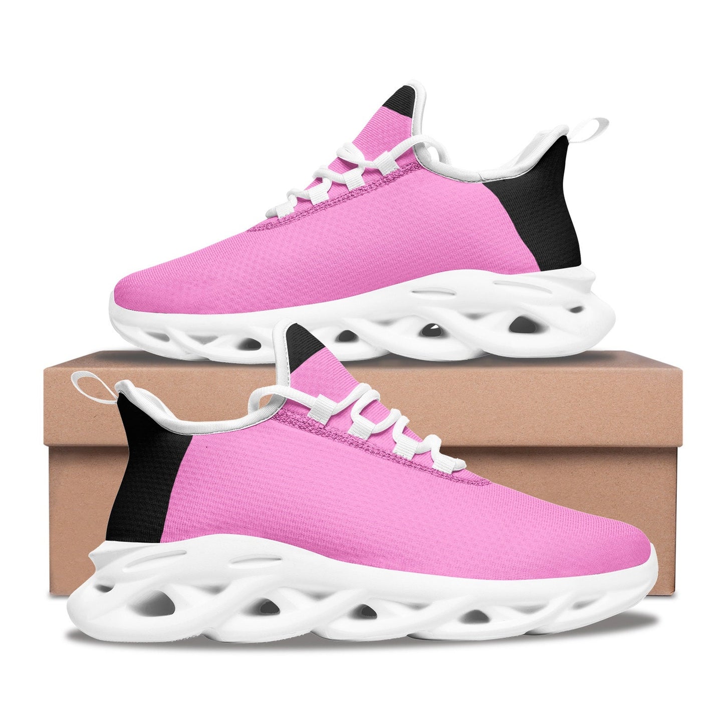 Pink Sneakers Unisex Bounce Mesh Knit Sneakers