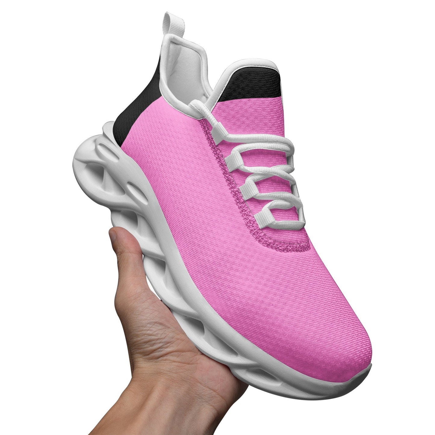 Pink Sneakers Unisex Bounce Mesh Knit Sneakers