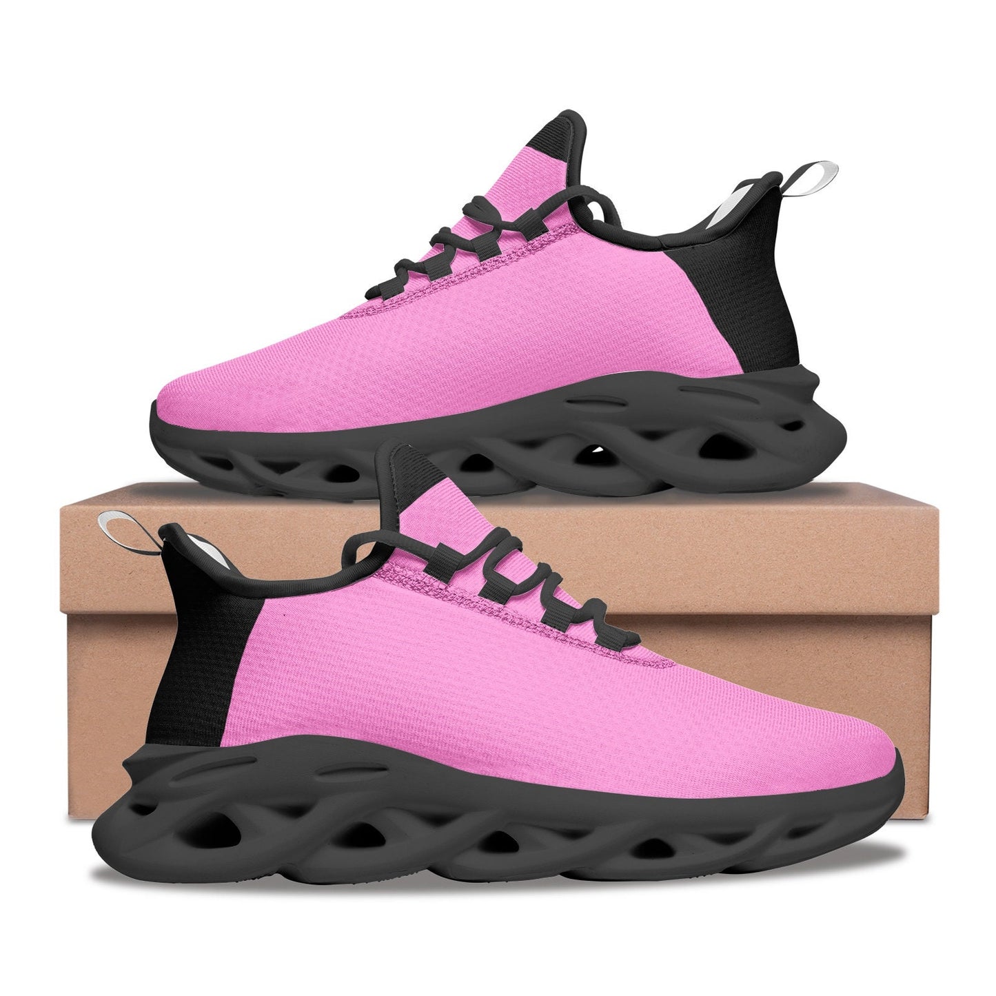 Pink Sneakers Unisex Bounce Mesh Knit Sneakers