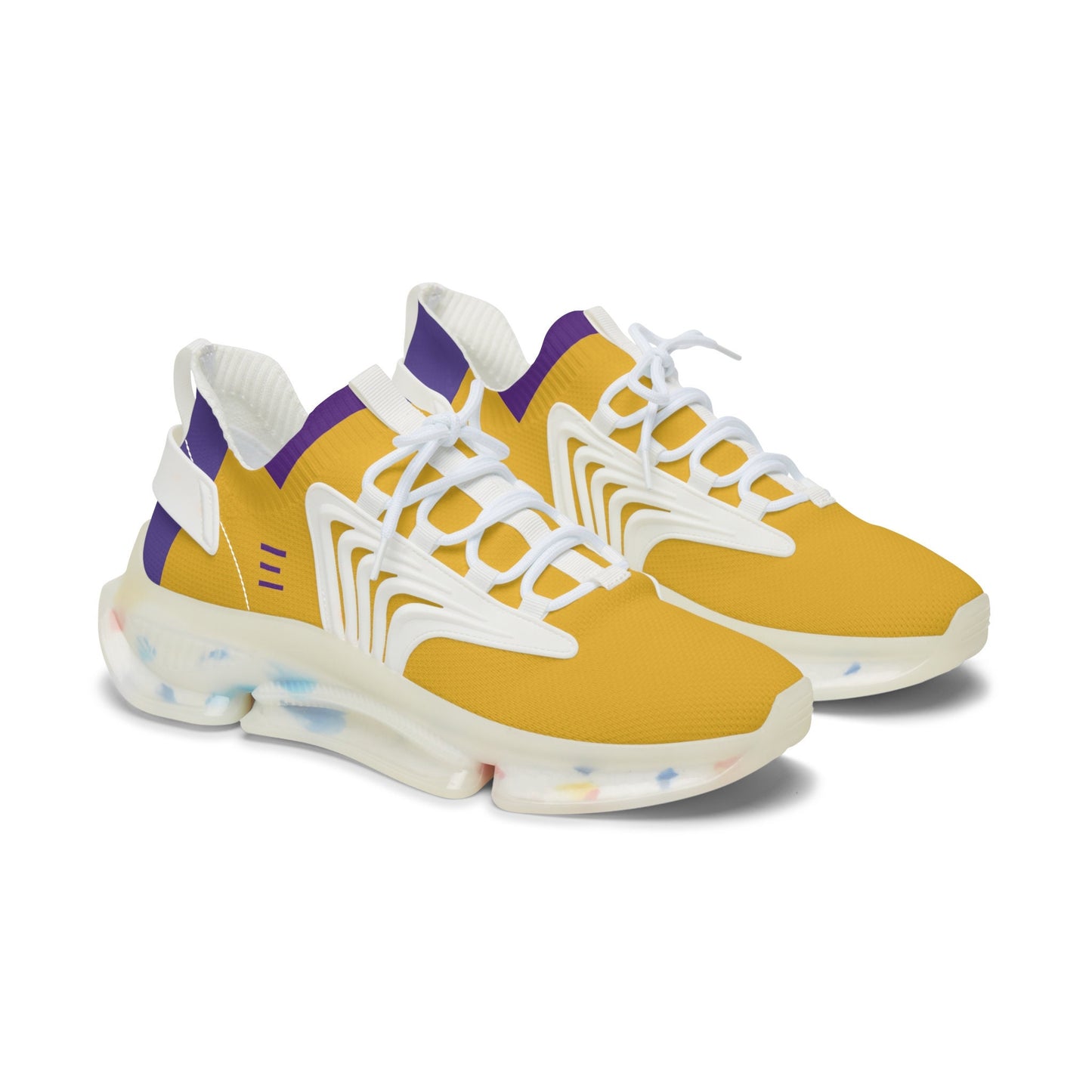 Women's Yellow and Purple Sneakers