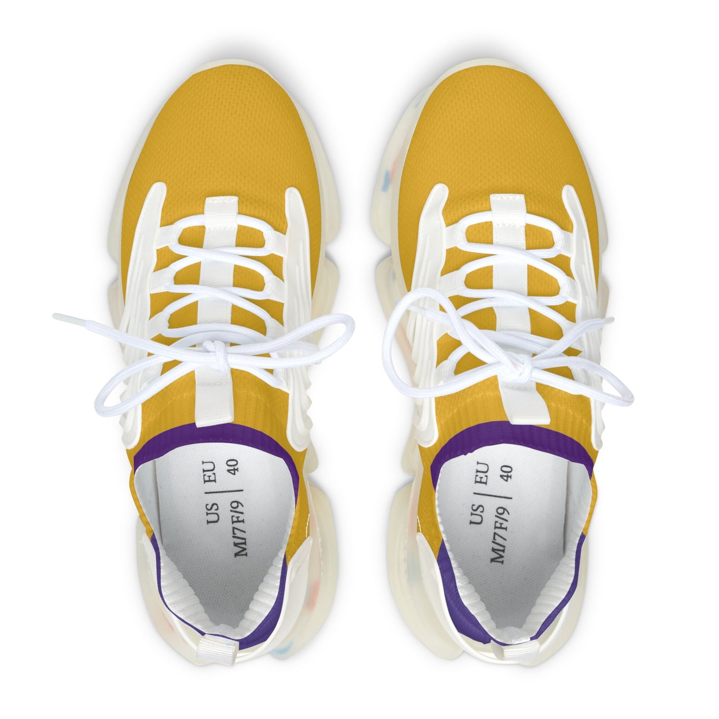 Women's Yellow and Purple Sneakers
