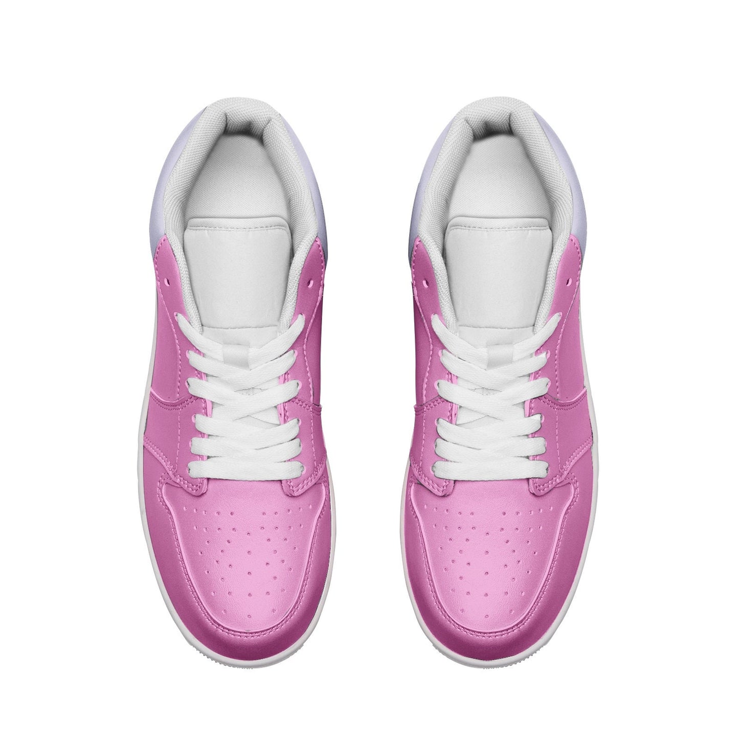 Pink Sneakers Unisex Low Top Leather Sneakers
