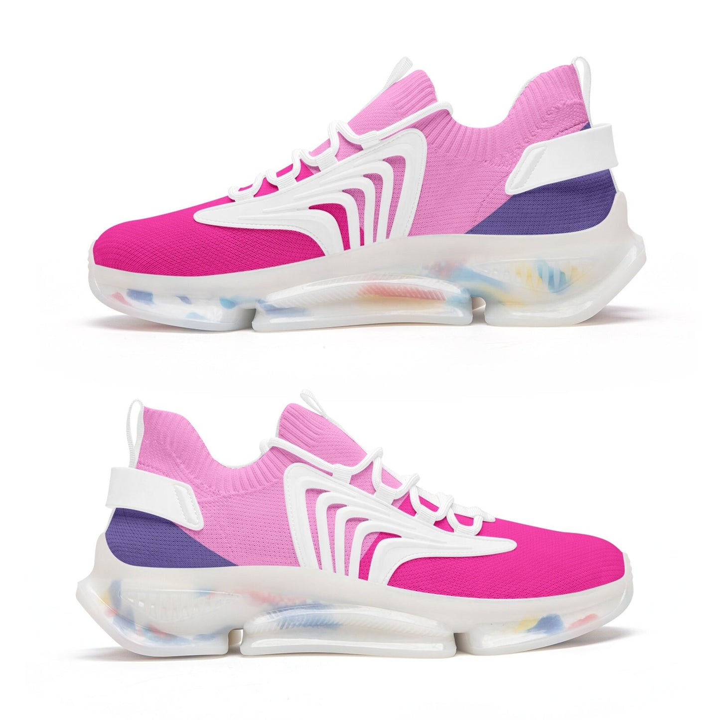 Pink Running Sneakers Unisex Low Top Mesh Sneakers