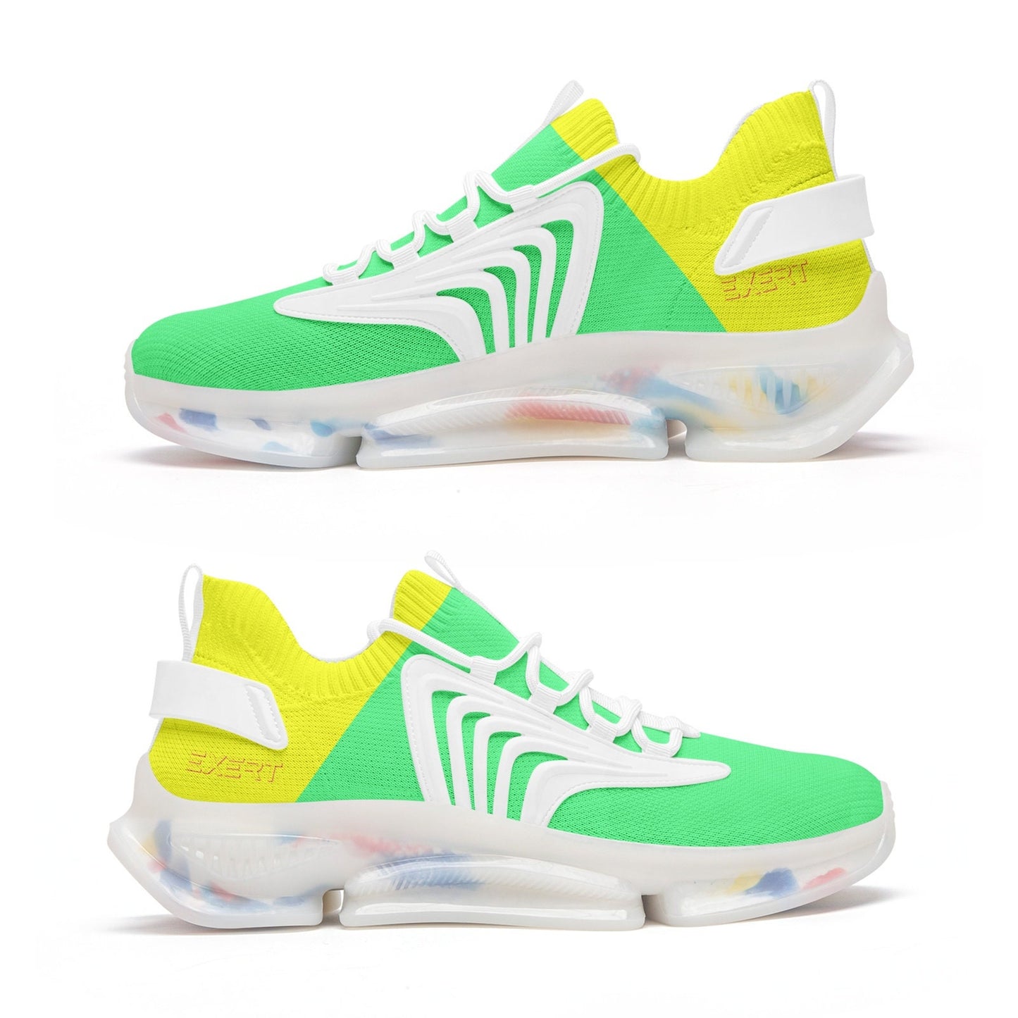 Green Exercise Sneakers Unisex Low Top Mesh Sneakers