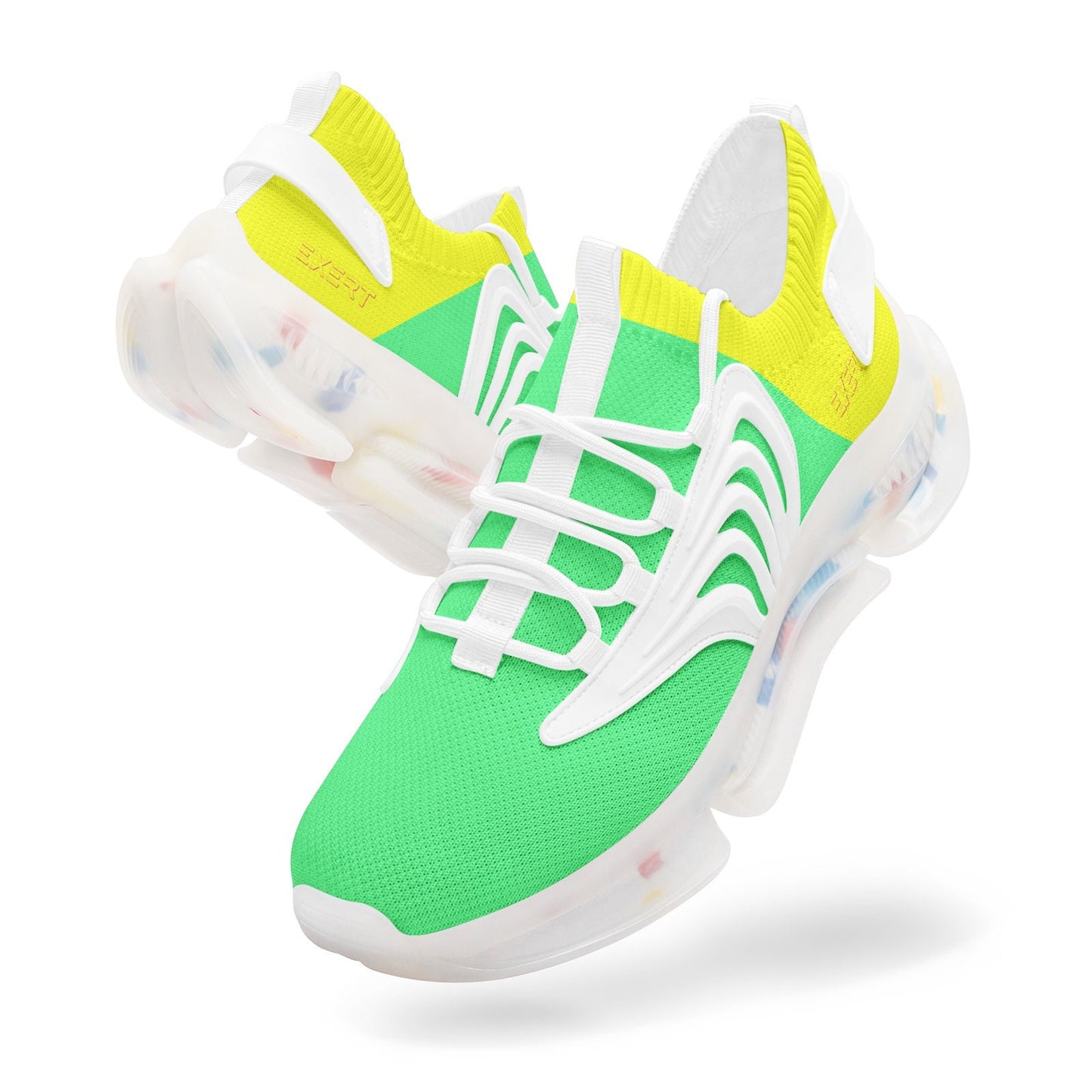 Green Exercise Sneakers Unisex Low Top Mesh Sneakers