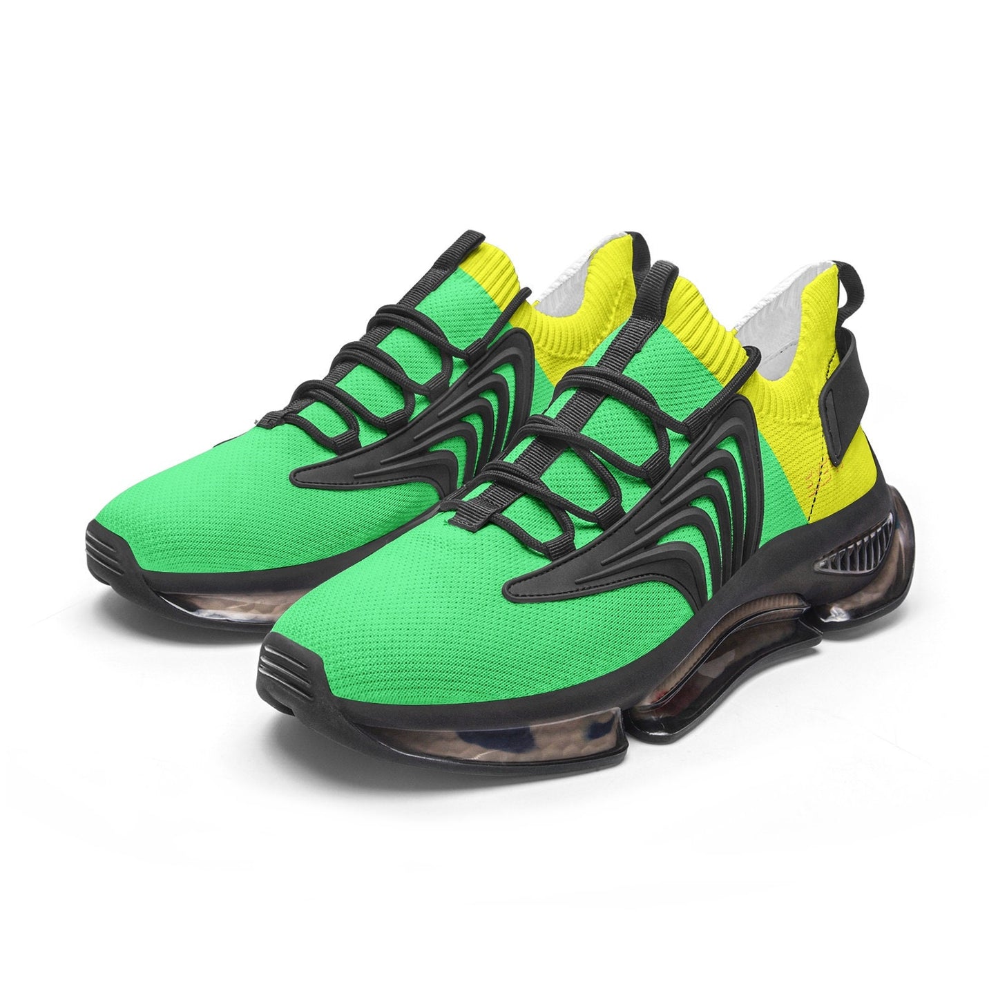 Green Exercise Sneakers Unisex Low Top Mesh Sneakers