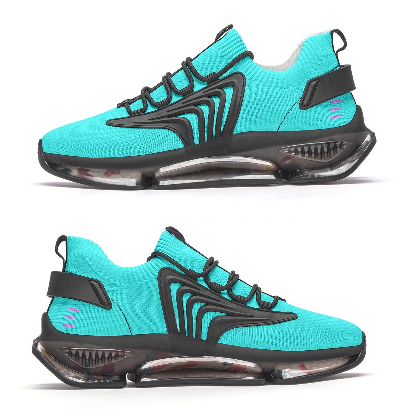 Aqua Blue Exercise Sneakers Unisex Low Top Mesh Sneakers