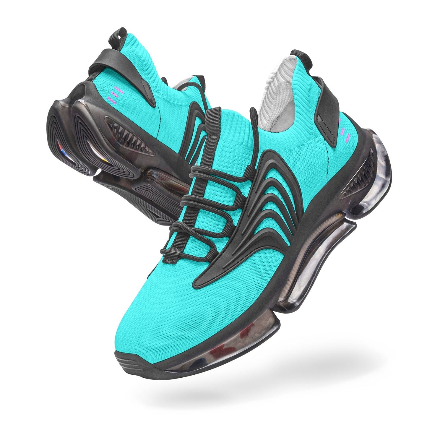 Aqua Blue Exercise Sneakers Unisex Low Top Mesh Sneakers