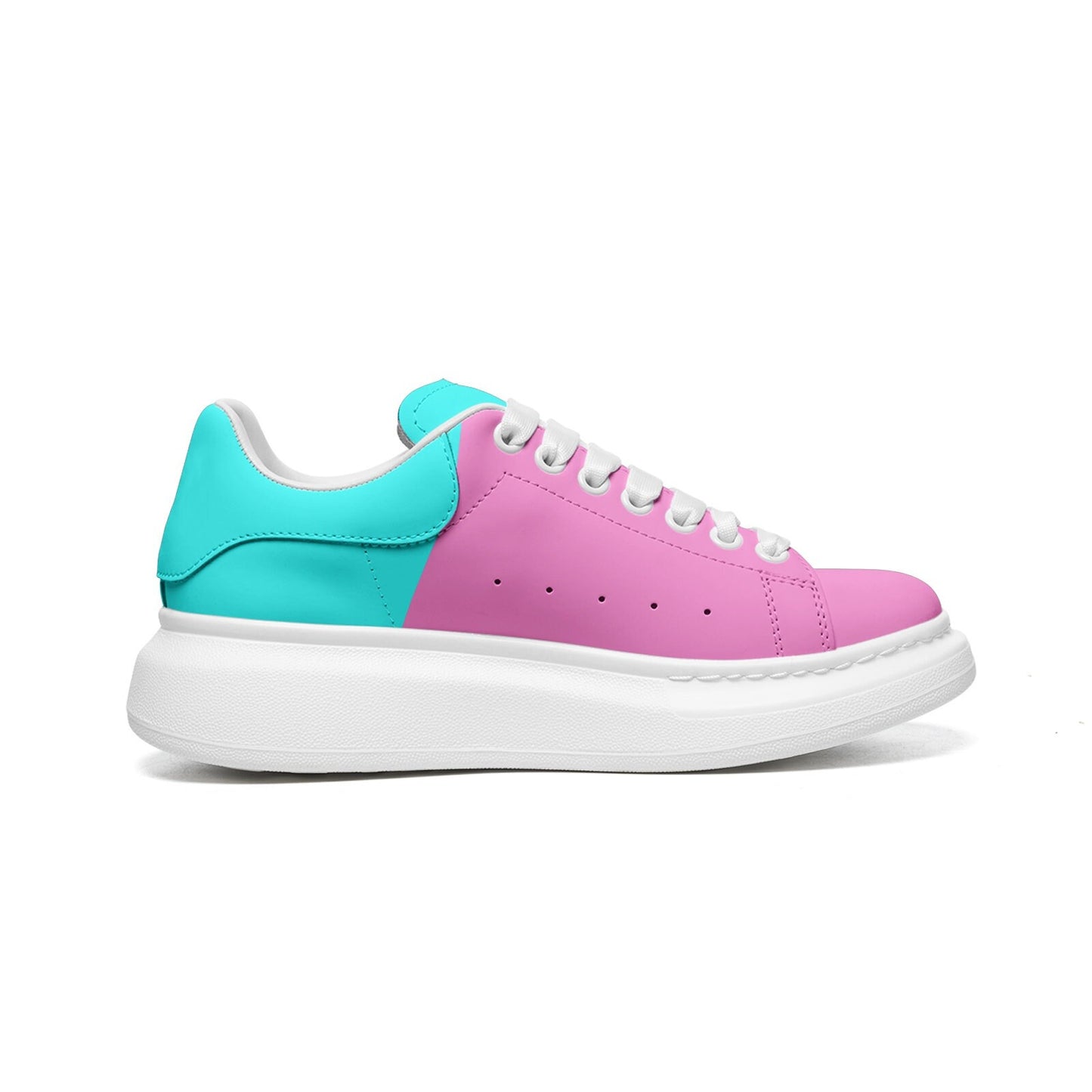 Unisex Non Slip Lace Up Leather Sneakers