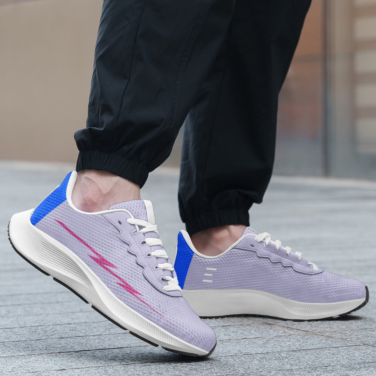 Purple Running Shoes Unisex Mesh Tech Performance Running Shoes