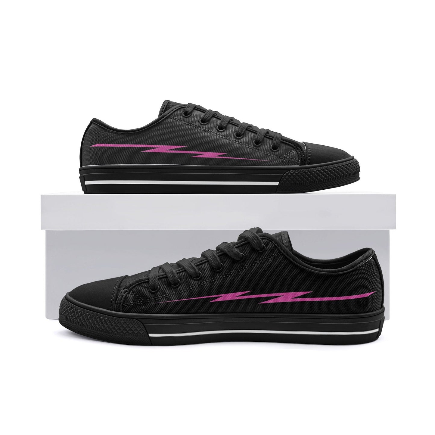 Black Sneakers Casual Unisex Low Top Canvas Shoes