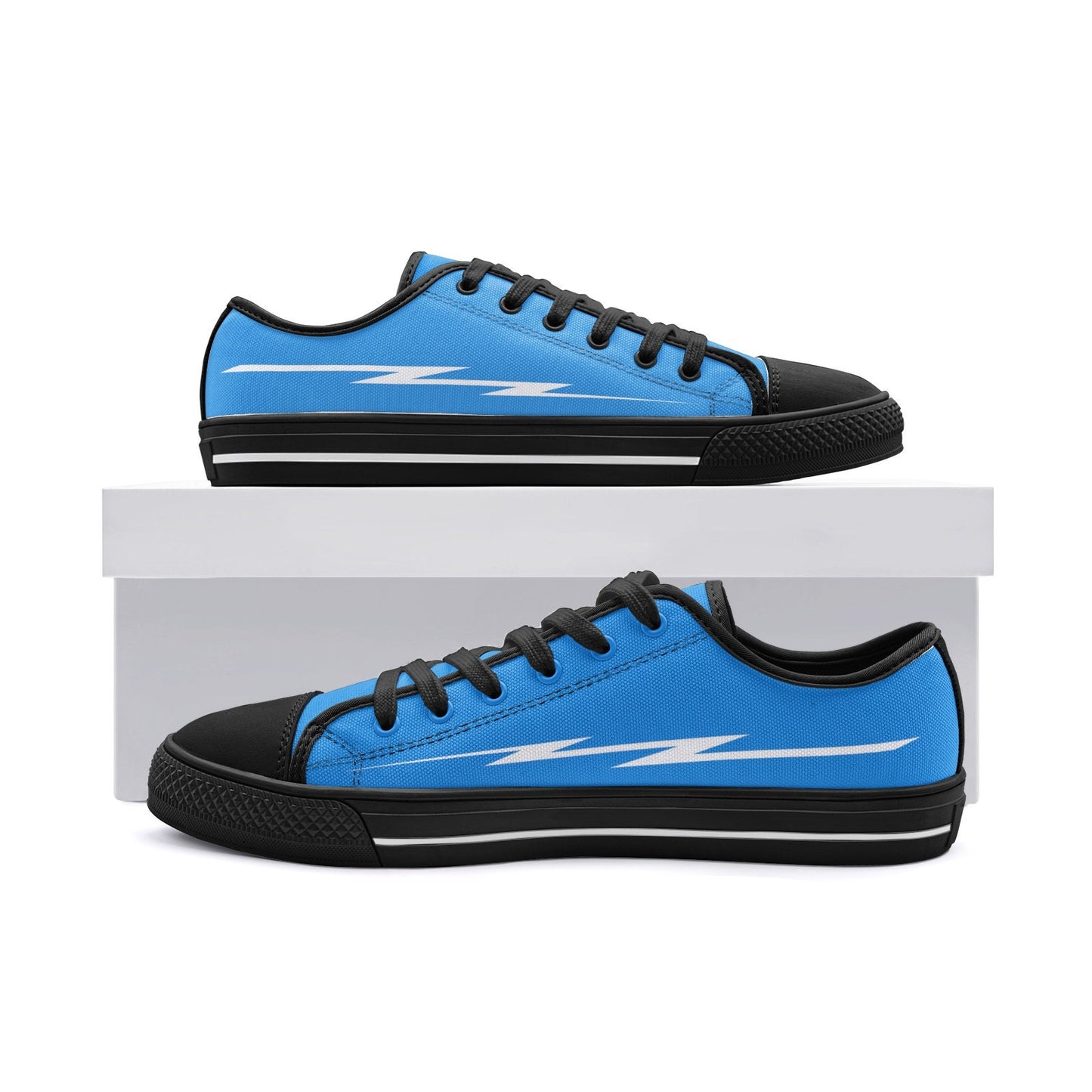 Blue Casual Sneakers Unisex Low Top Canvas Shoes