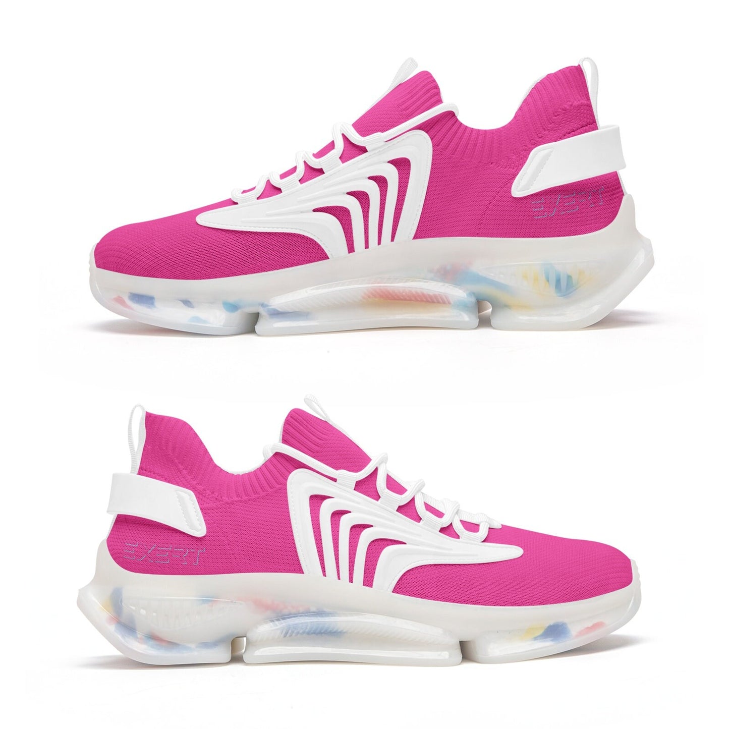Mens Pink Running Shoes Unisex Low Top Mesh Sneakers