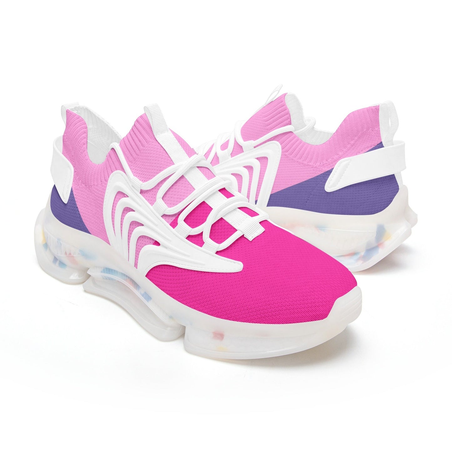Pink Running Sneakers Unisex Low Top Mesh Sneakers