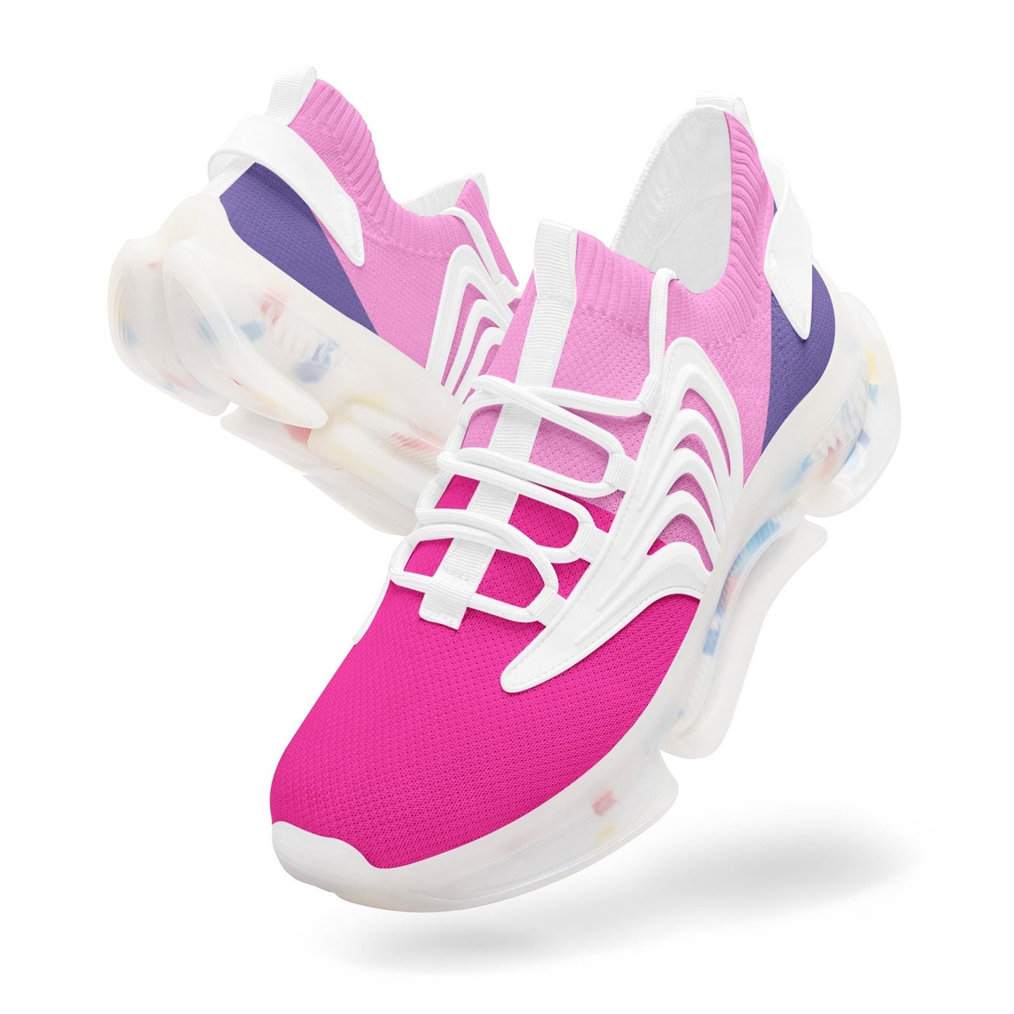 Pink Running Sneakers Unisex Low Top Mesh Sneakers