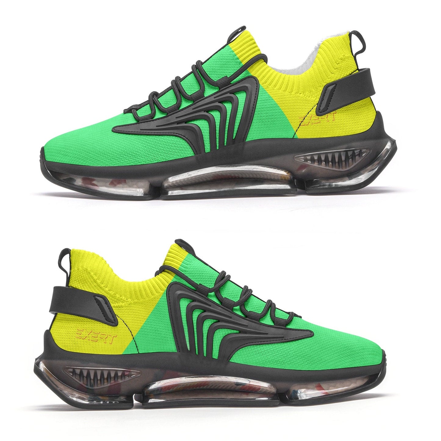 Green Exercise Sneakers Unisex Low Top Mesh Sneakers