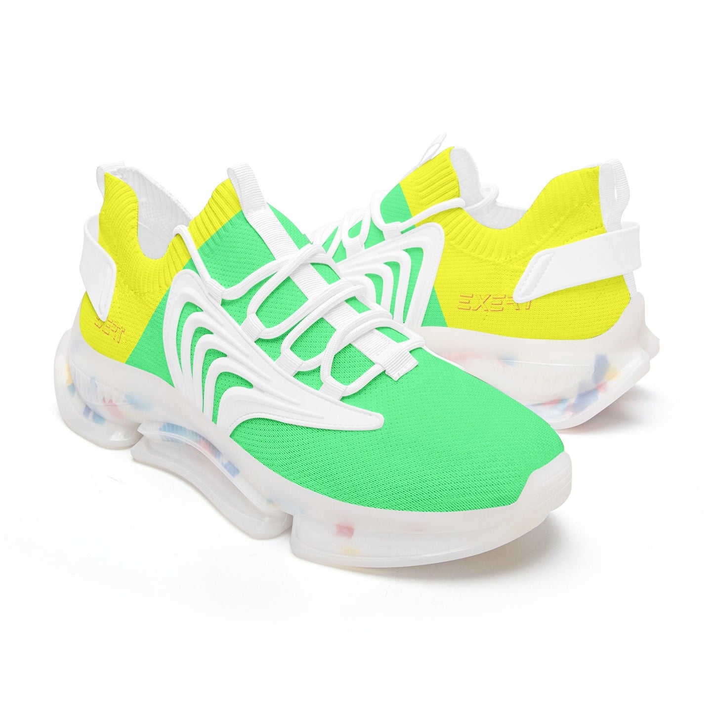 Green Exercise Sneakers Unisex Low Top Mesh Sneakers