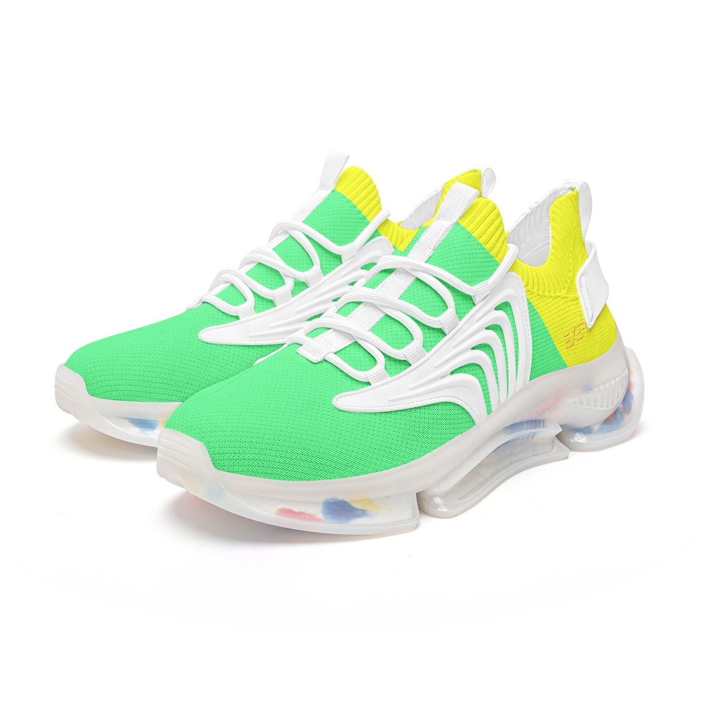 Green Exercise Sneakers Unisex Low Top Mesh Sneakers