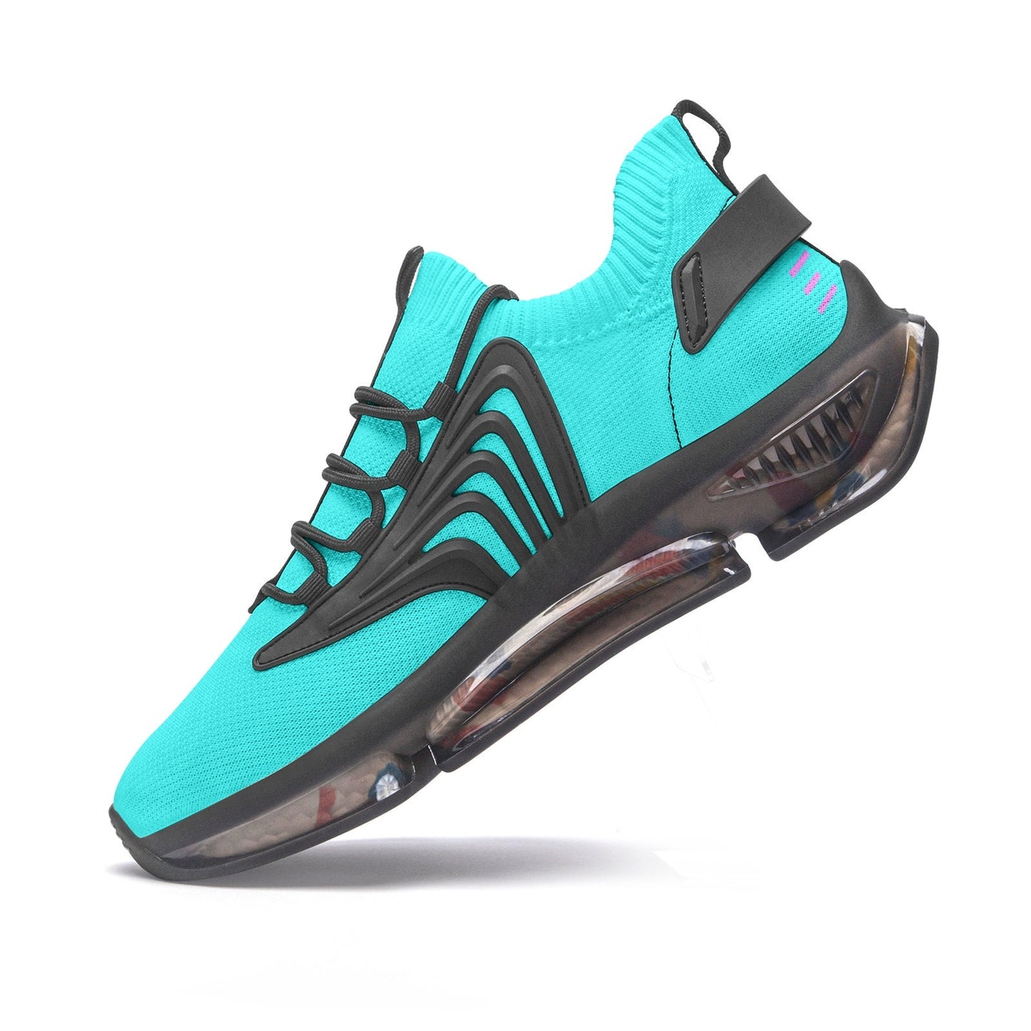 Aqua Blue Exercise Sneakers Unisex Low Top Mesh Sneakers