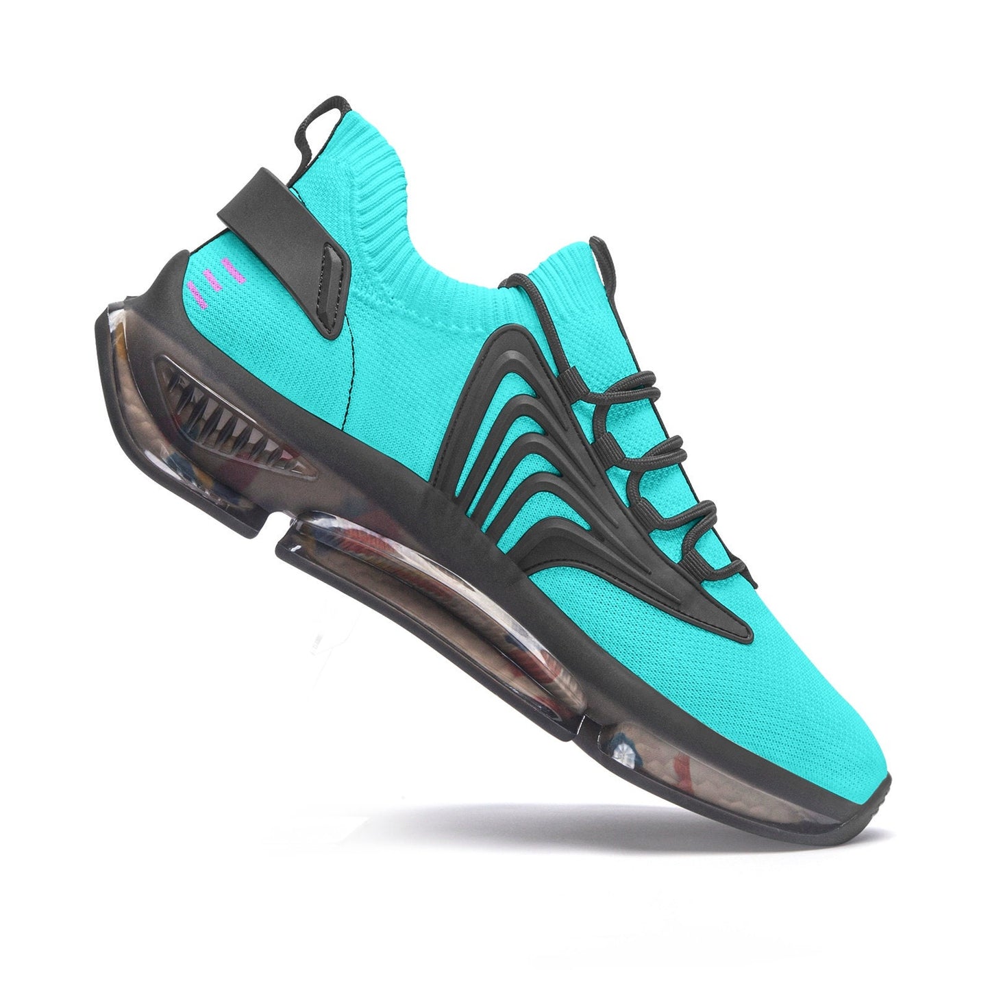 Aqua Blue Exercise Sneakers Unisex Low Top Mesh Sneakers