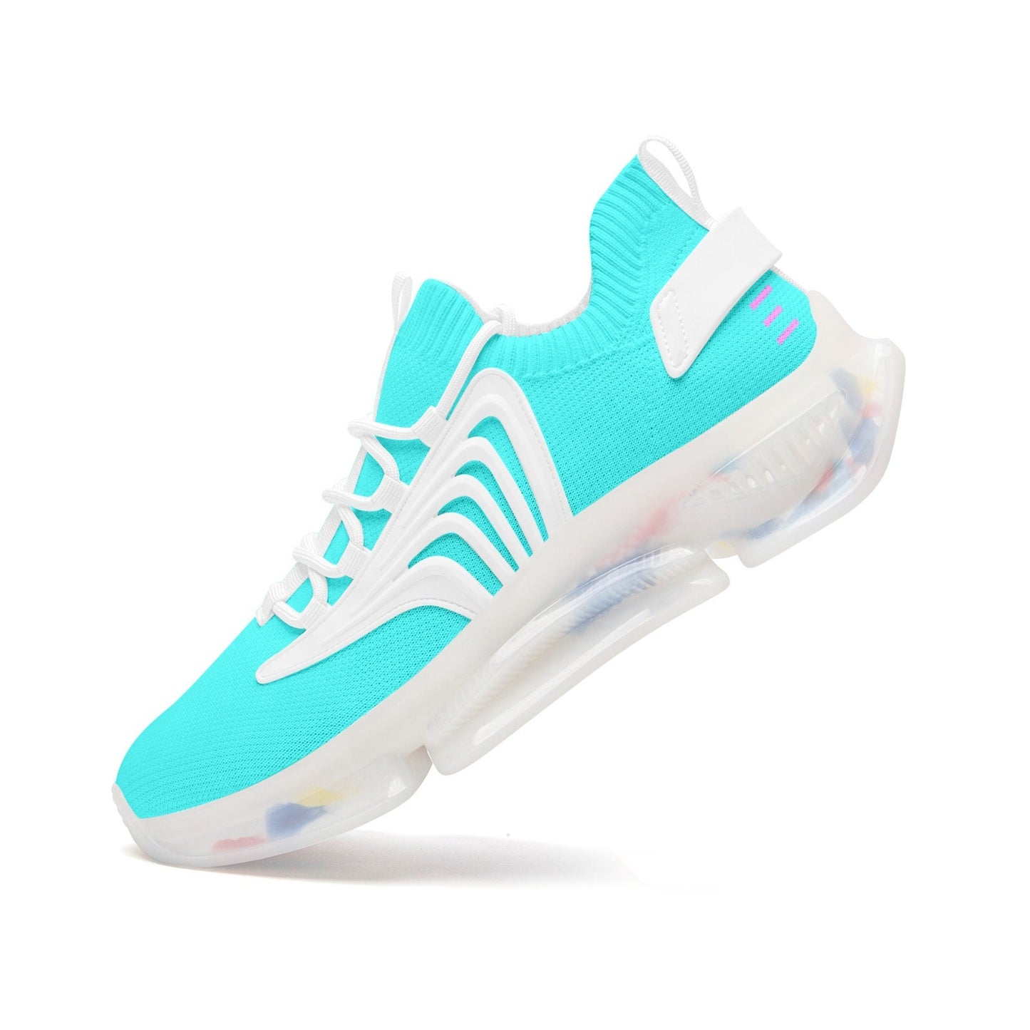 Aqua Blue Exercise Sneakers Unisex Low Top Mesh Sneakers