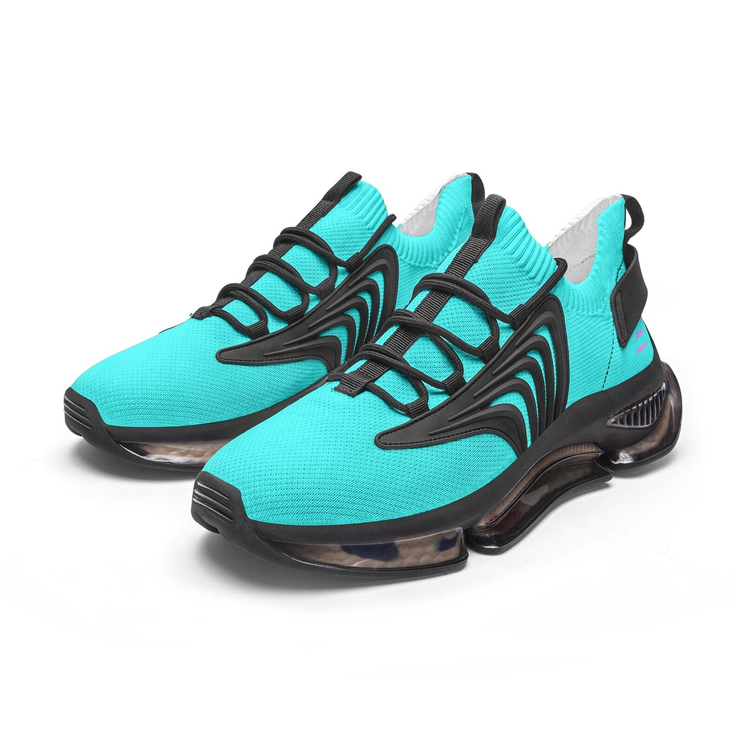 Aqua Blue Exercise Sneakers Unisex Low Top Mesh Sneakers