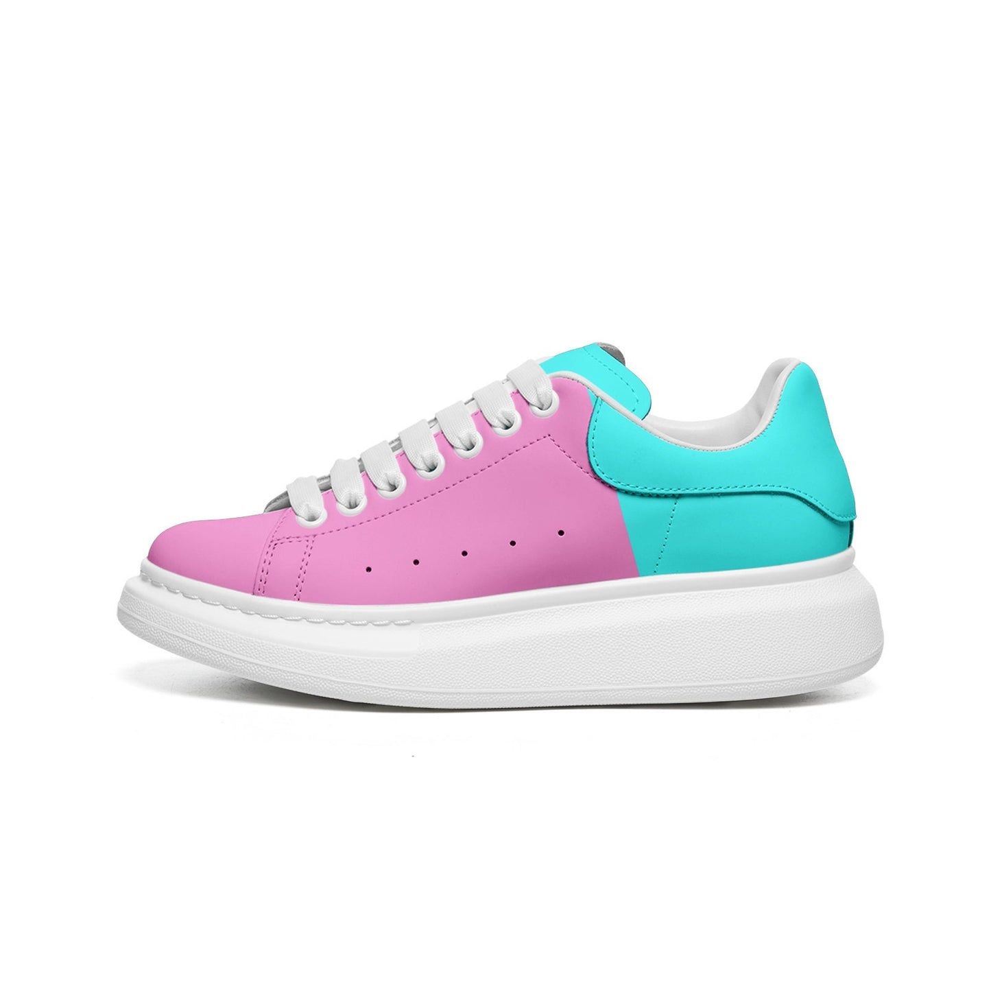 Unisex Non Slip Lace Up Leather Sneakers