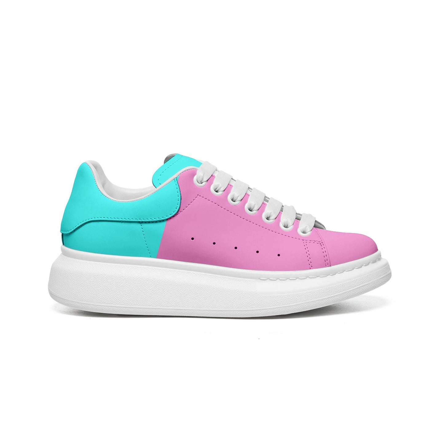 Unisex Non Slip Lace Up Leather Sneakers