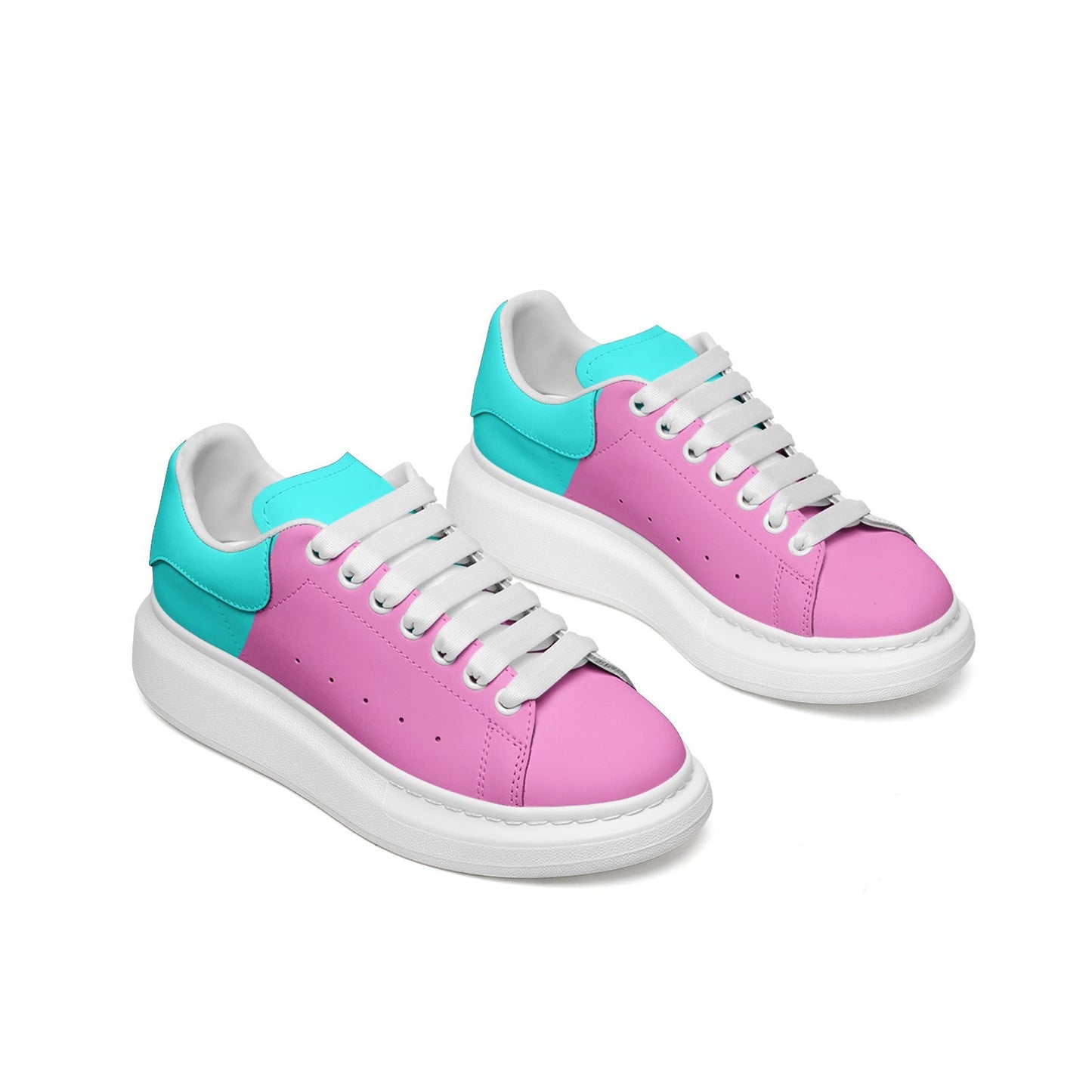 Unisex Non Slip Lace Up Leather Sneakers