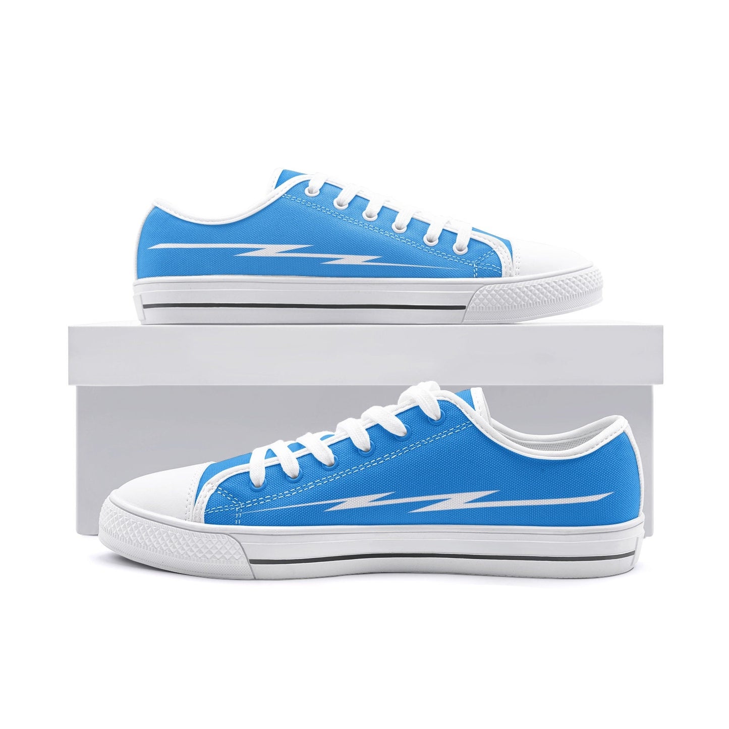 Blue Casual Sneakers Unisex Low Top Canvas Shoes