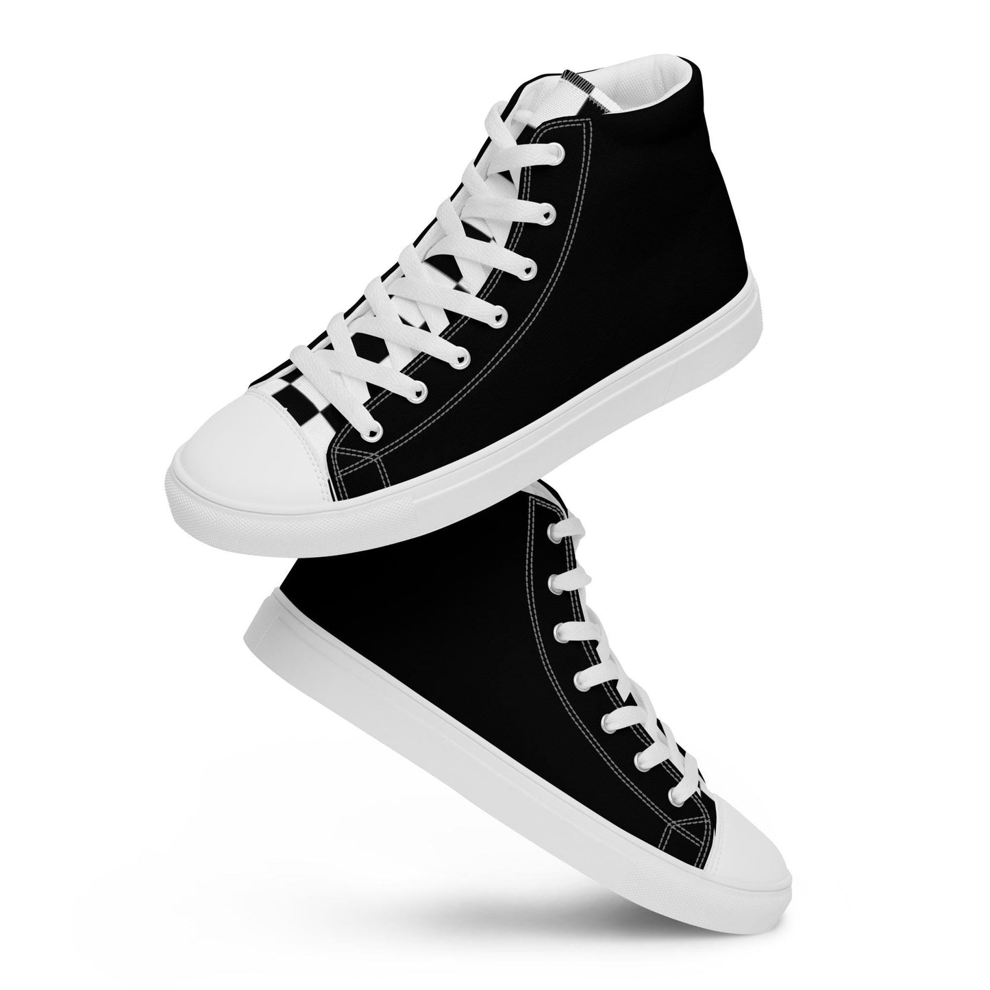 Black High Top Sneakers Mens high top canvas shoes