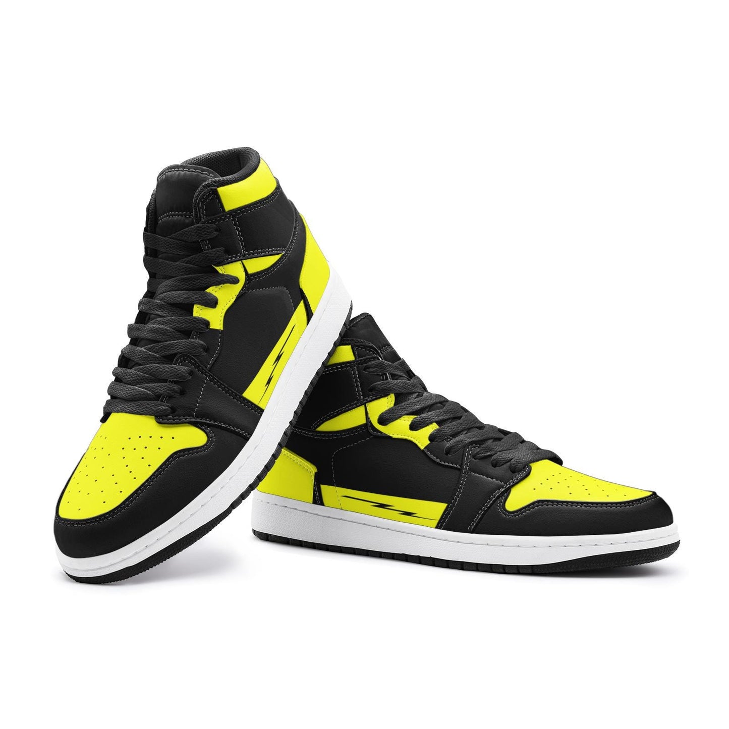 Black and Yellow High Top Sneakers Unisex Sizes