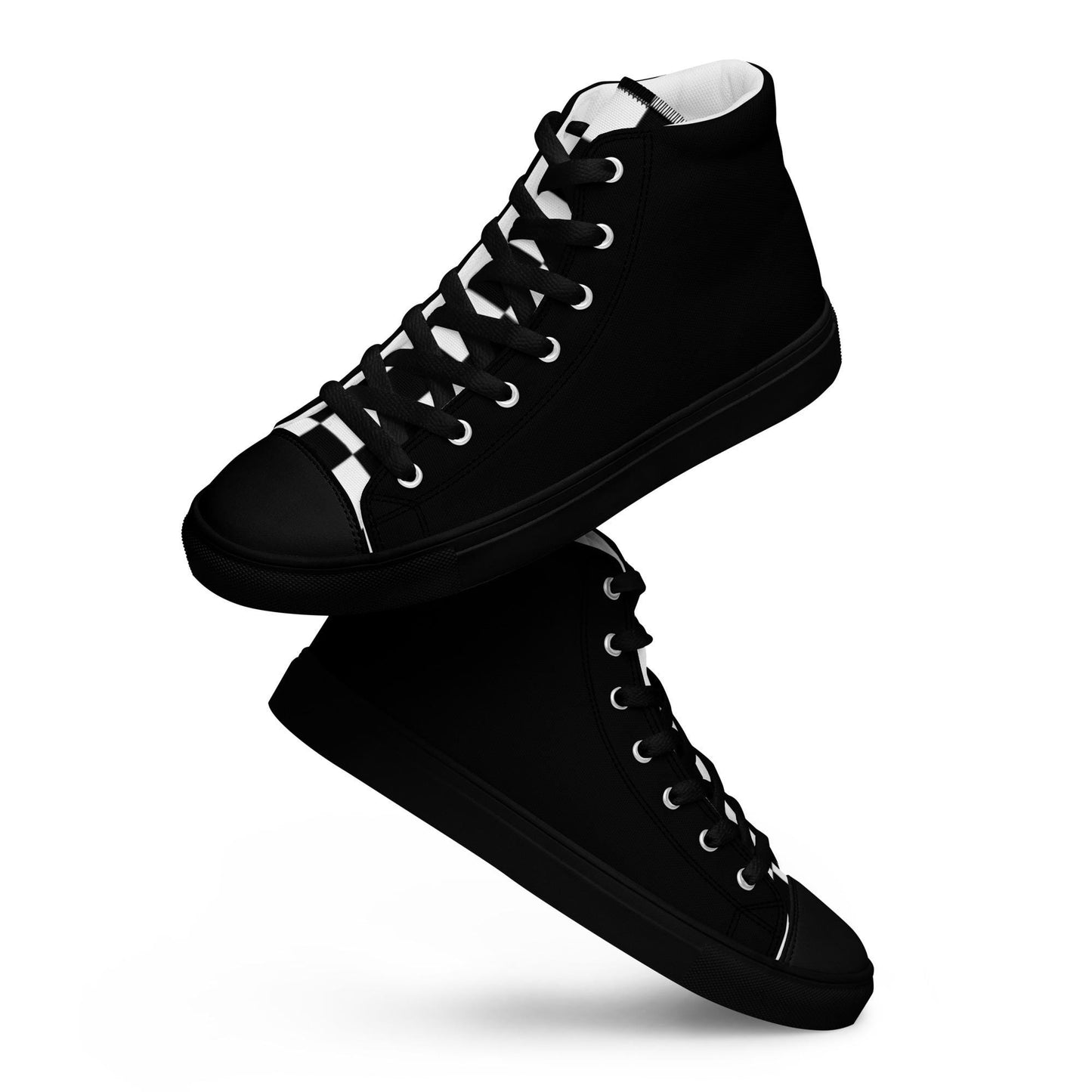 Black High Top Sneakers Mens high top canvas shoes
