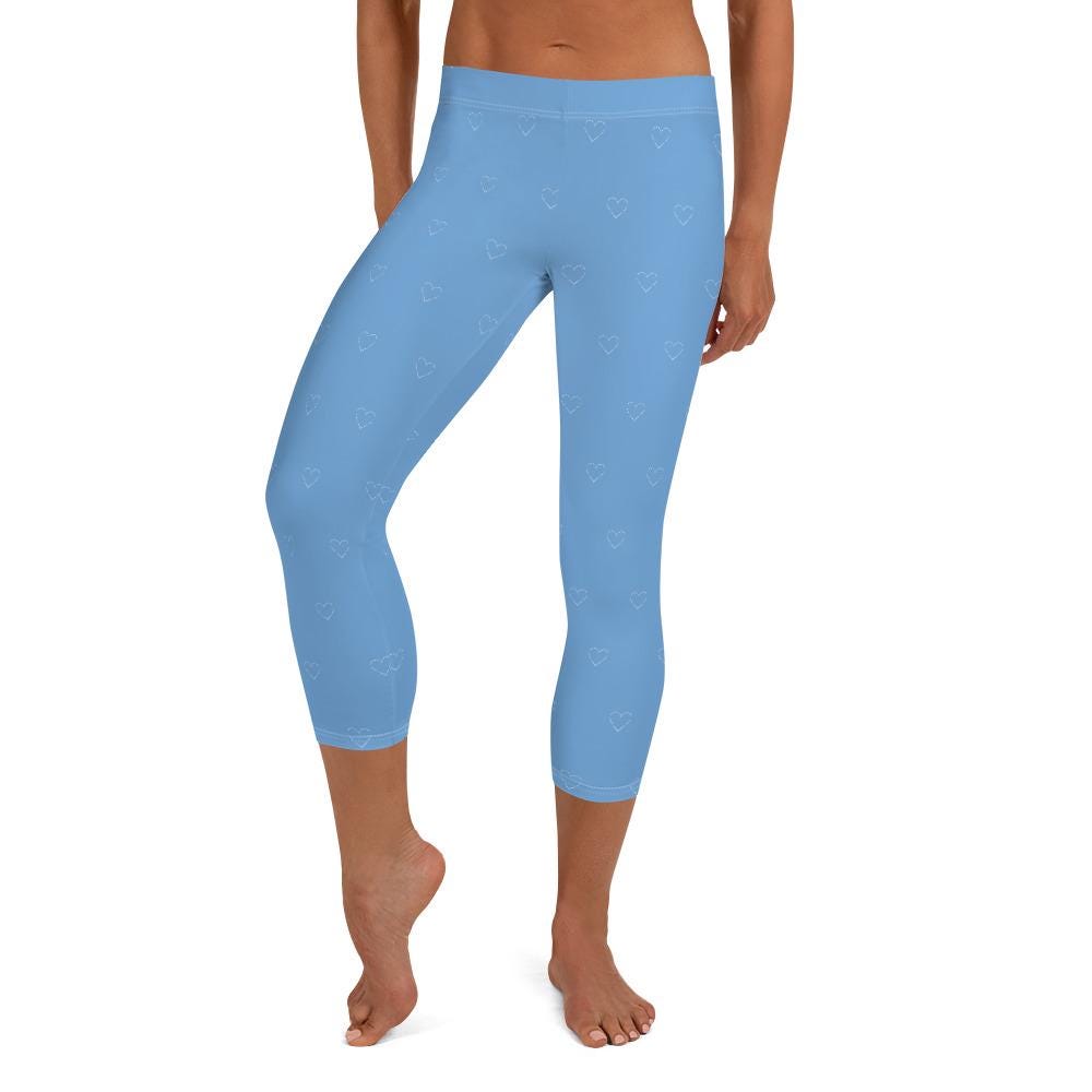 Blue Capri Leggings